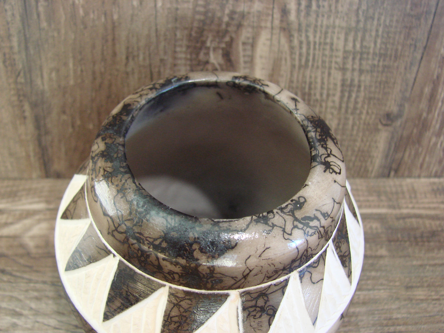 Native American Navajo Indian Horse Hair Pottery by Vail