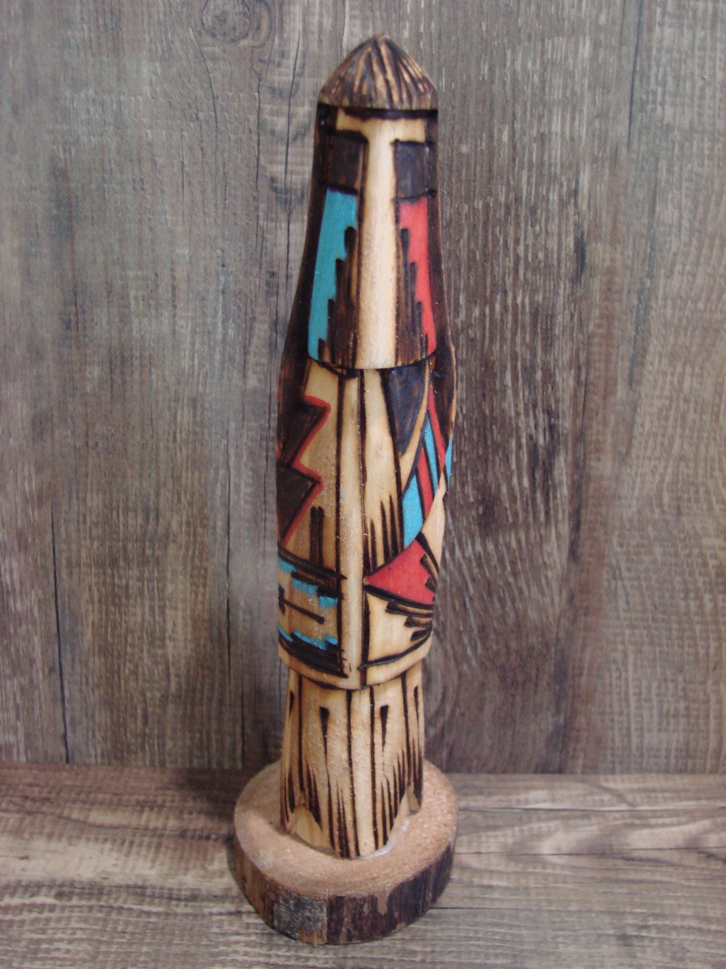 Native American Long Hair Shalako Kachina Dancer Signed JT