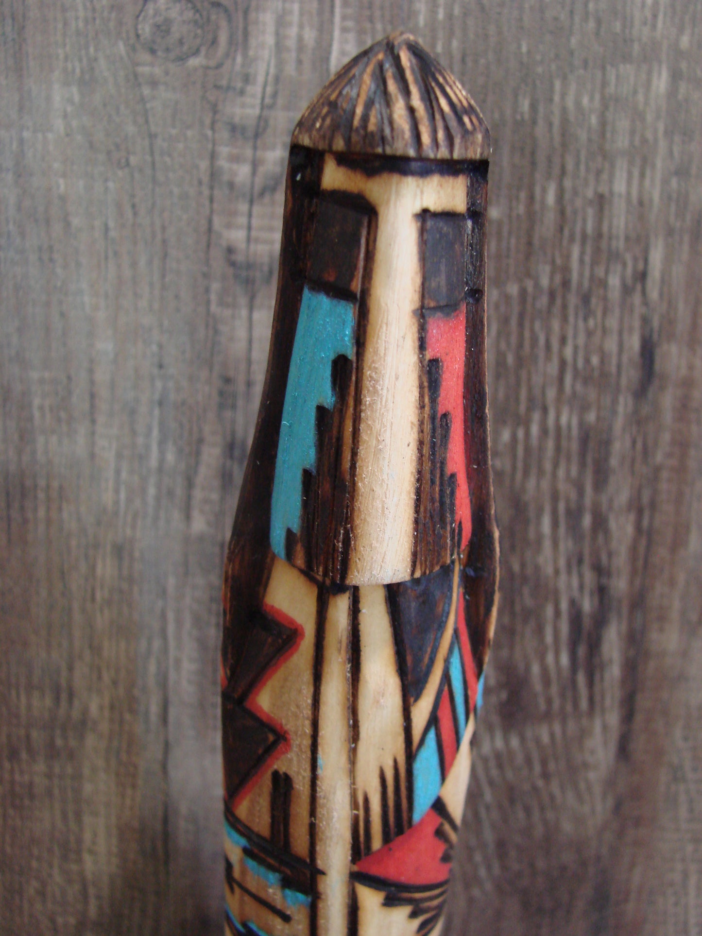 Native American Long Hair Shalako Kachina Dancer Signed JT