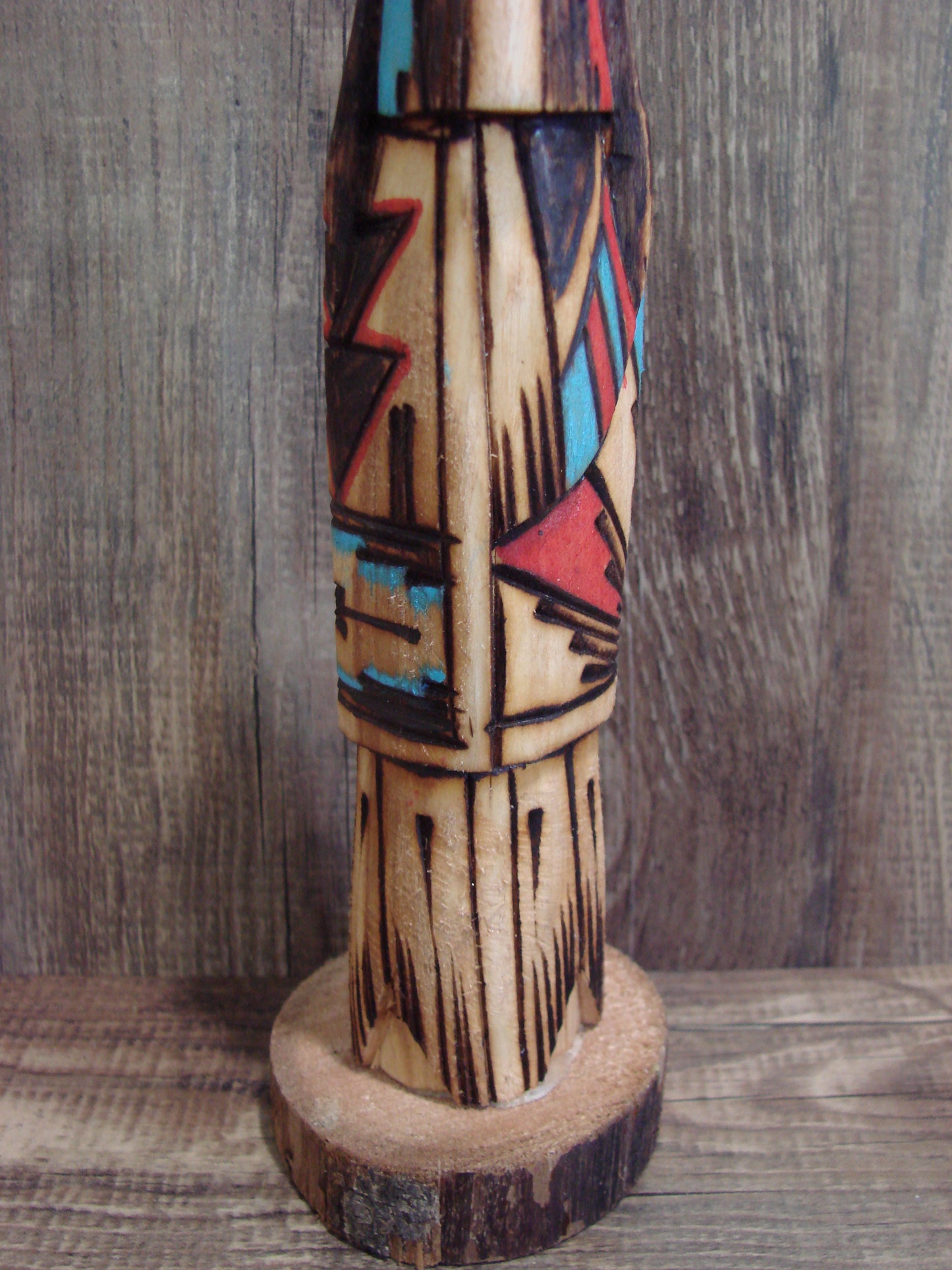 Native American Long Hair Shalako Kachina Dancer Signed JT