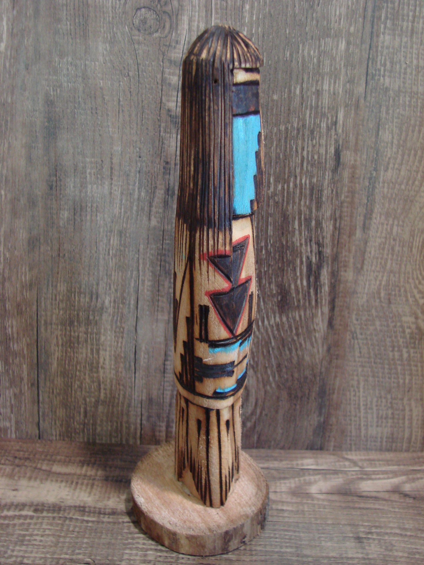 Native American Long Hair Shalako Kachina Dancer Signed JT