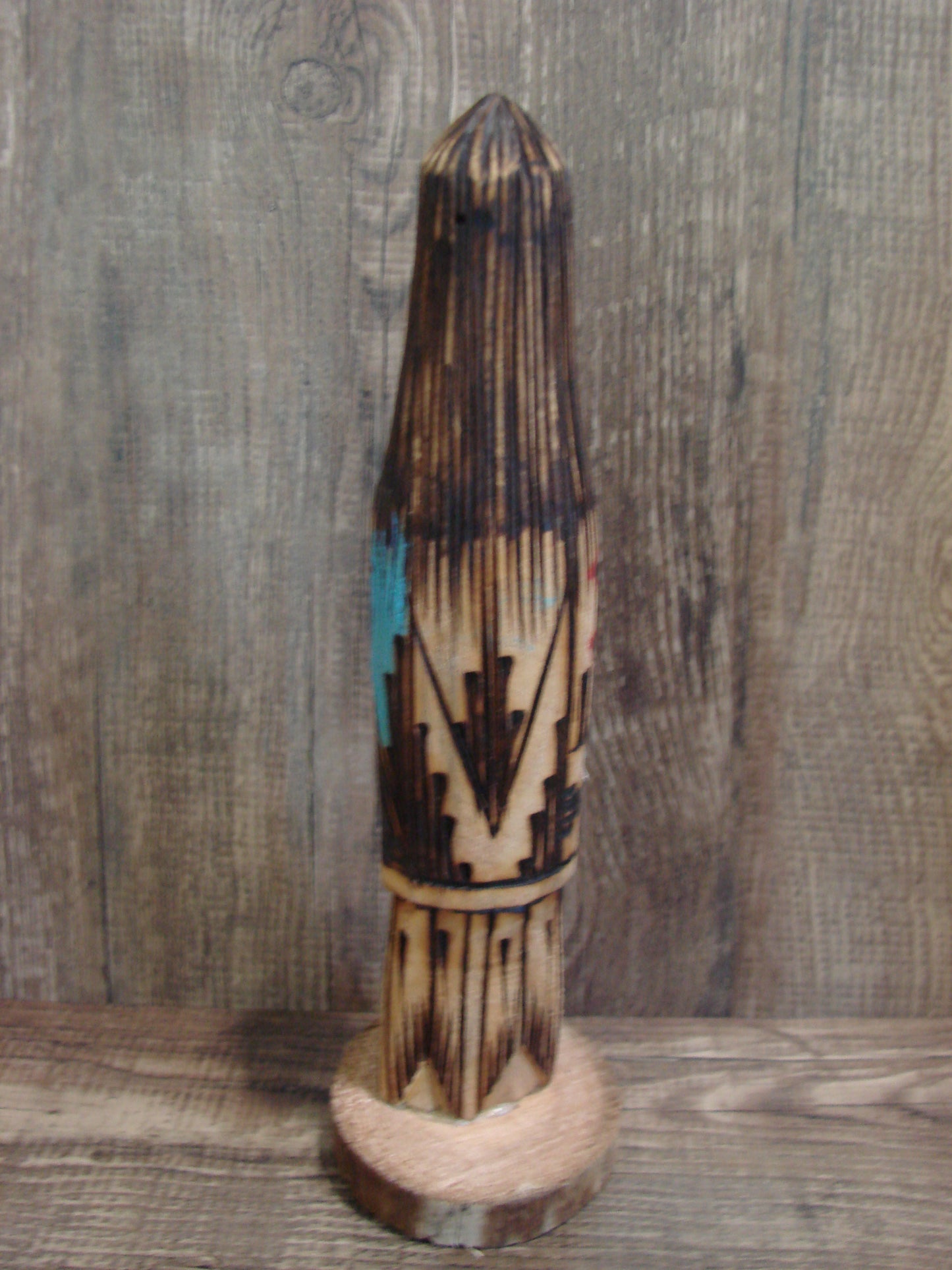 Native American Long Hair Shalako Kachina Dancer Signed JT