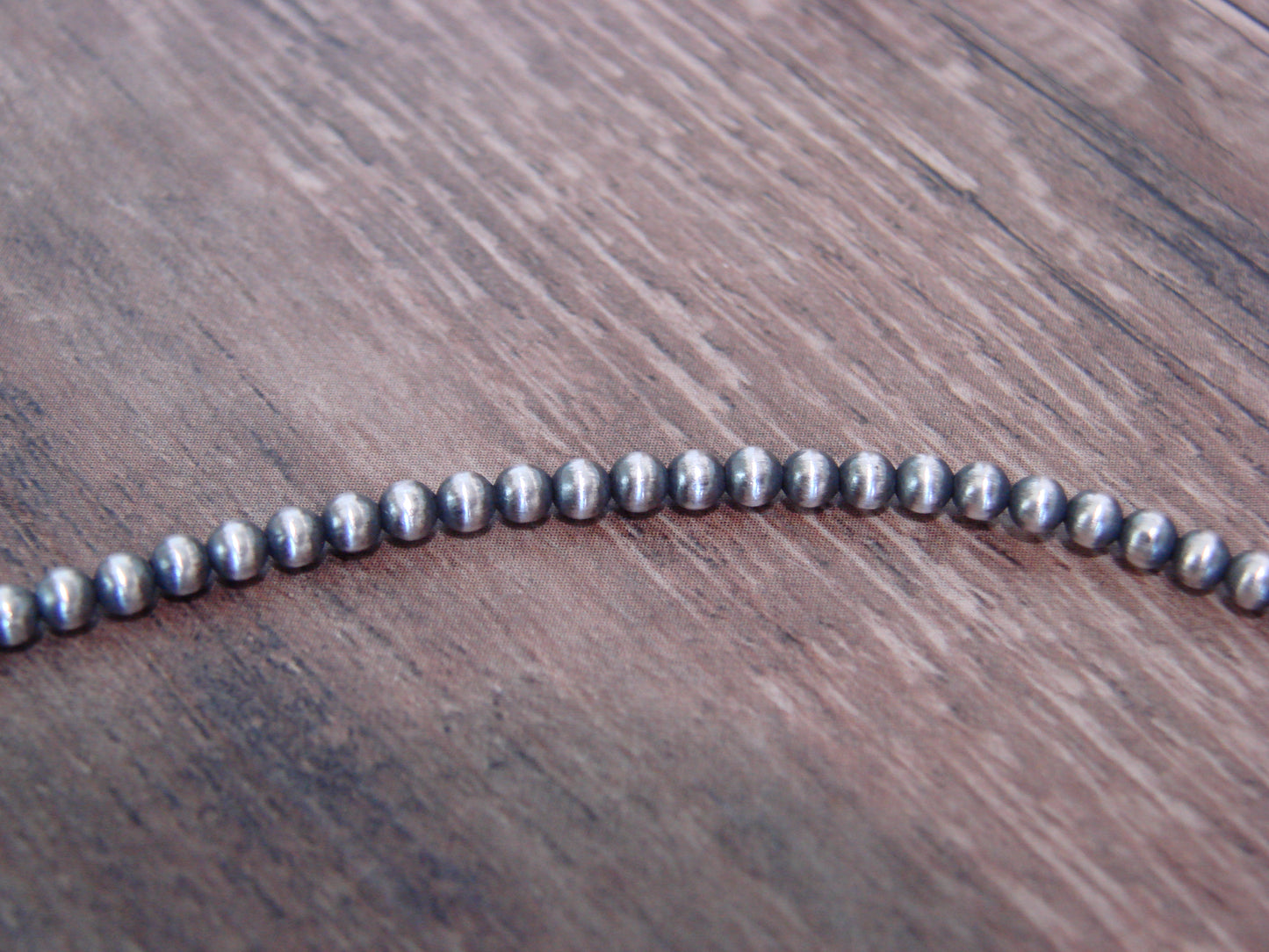 Native American Sterling Silver 3mm Navajo Pearl 18" Necklace - Mariano