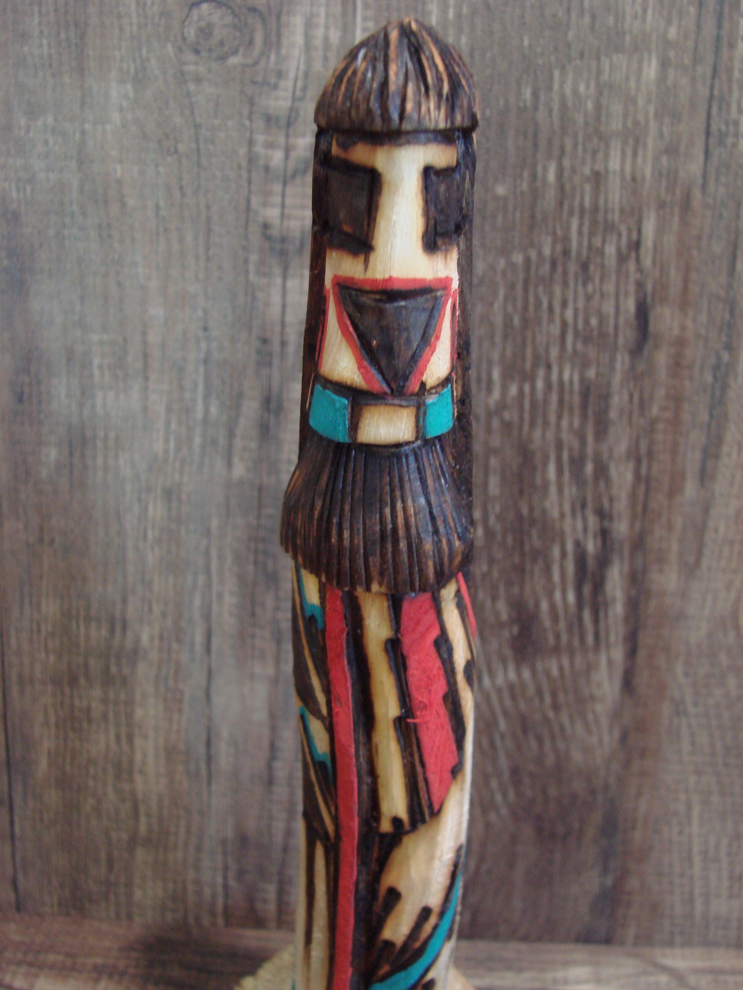 Native American Long Hair Shalako Kachina Dancer Signed JT
