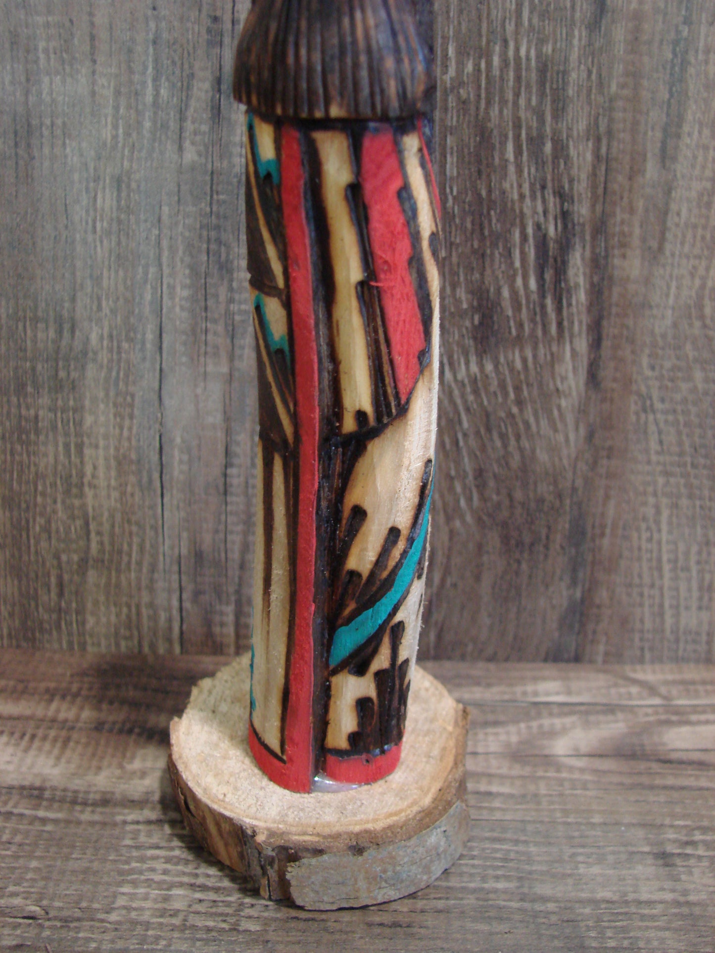 Native American Long Hair Shalako Kachina Dancer Signed JT