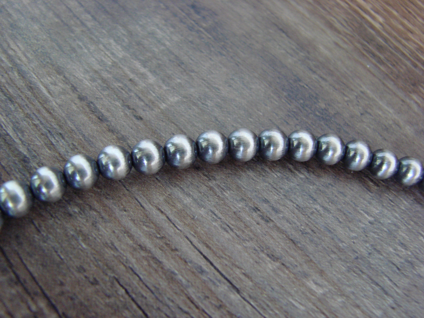 Native American 16" Sterling Silver & Turquoise Navajo Pearl Necklace by McCarthy