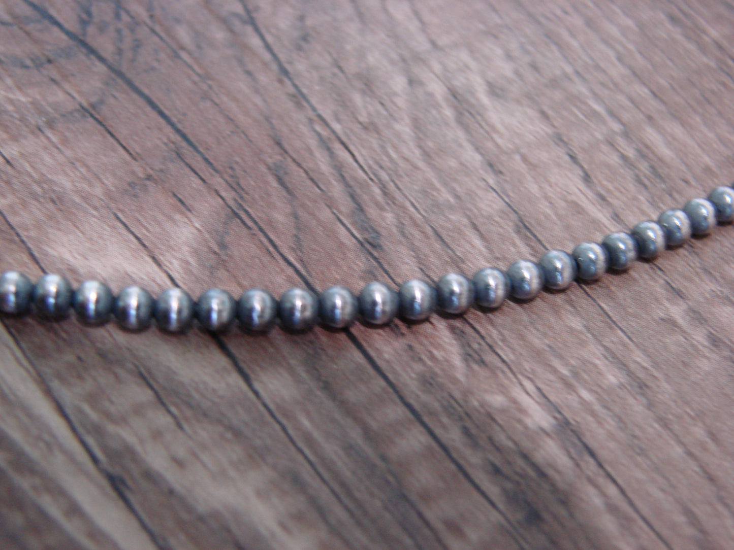Native American Sterling Silver 3mm Navajo Pearl 20" Necklace - Mariano