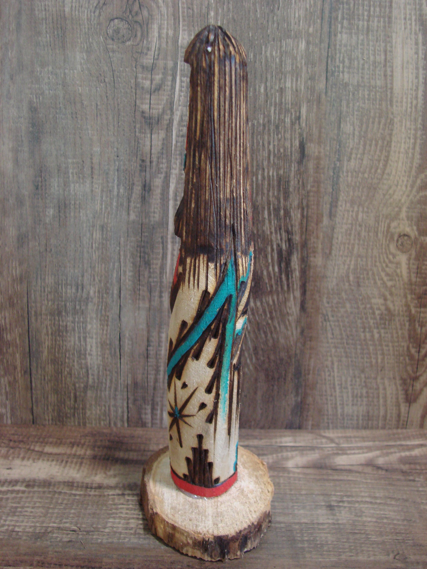 Native American Long Hair Shalako Kachina Dancer Signed JT