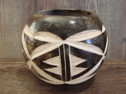 Native American Navajo Indian Horse Hair Pottery by Vail