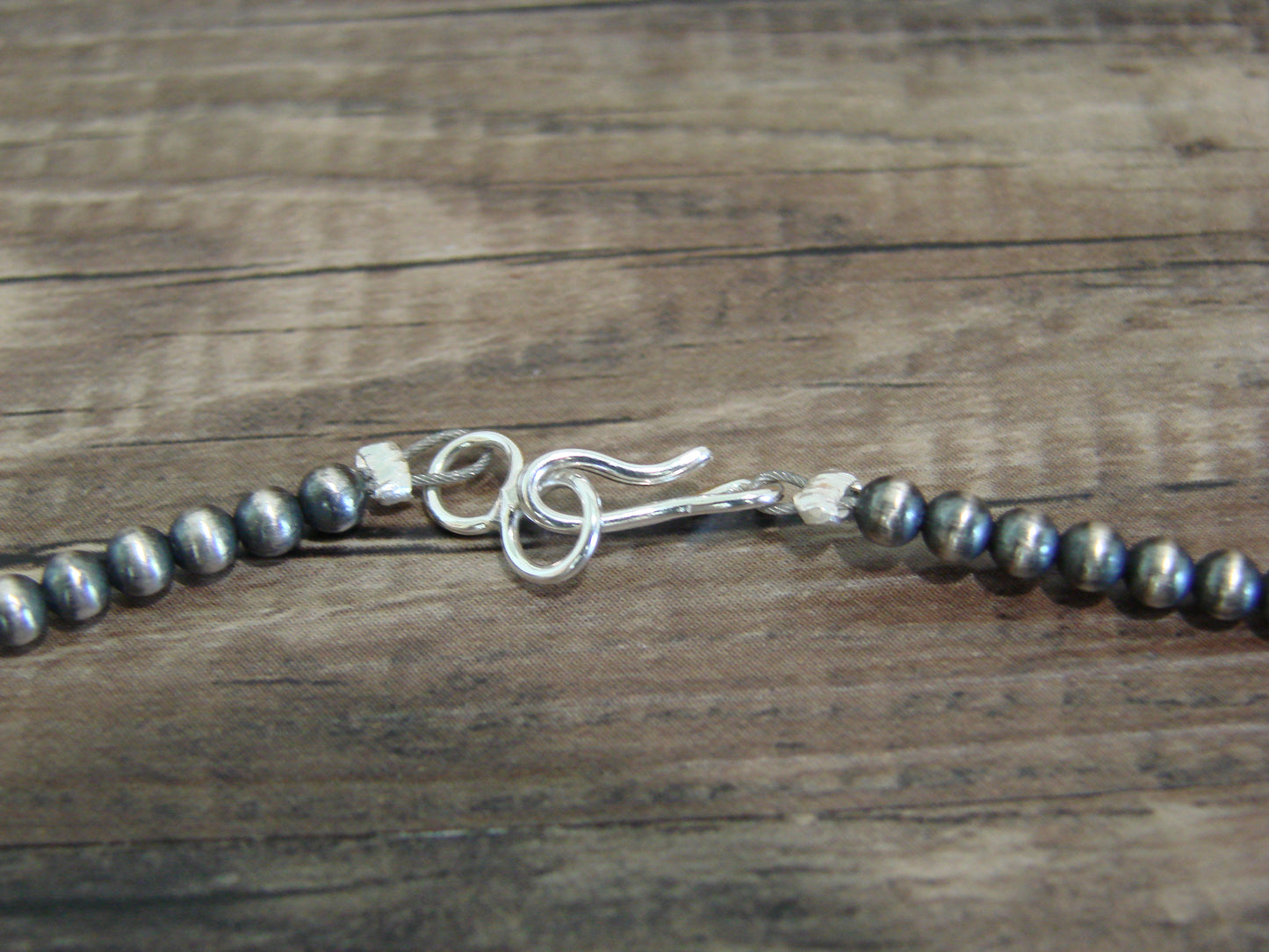 Native American Sterling Silver 3mm Navajo Pearl 20" Necklace - Mariano
