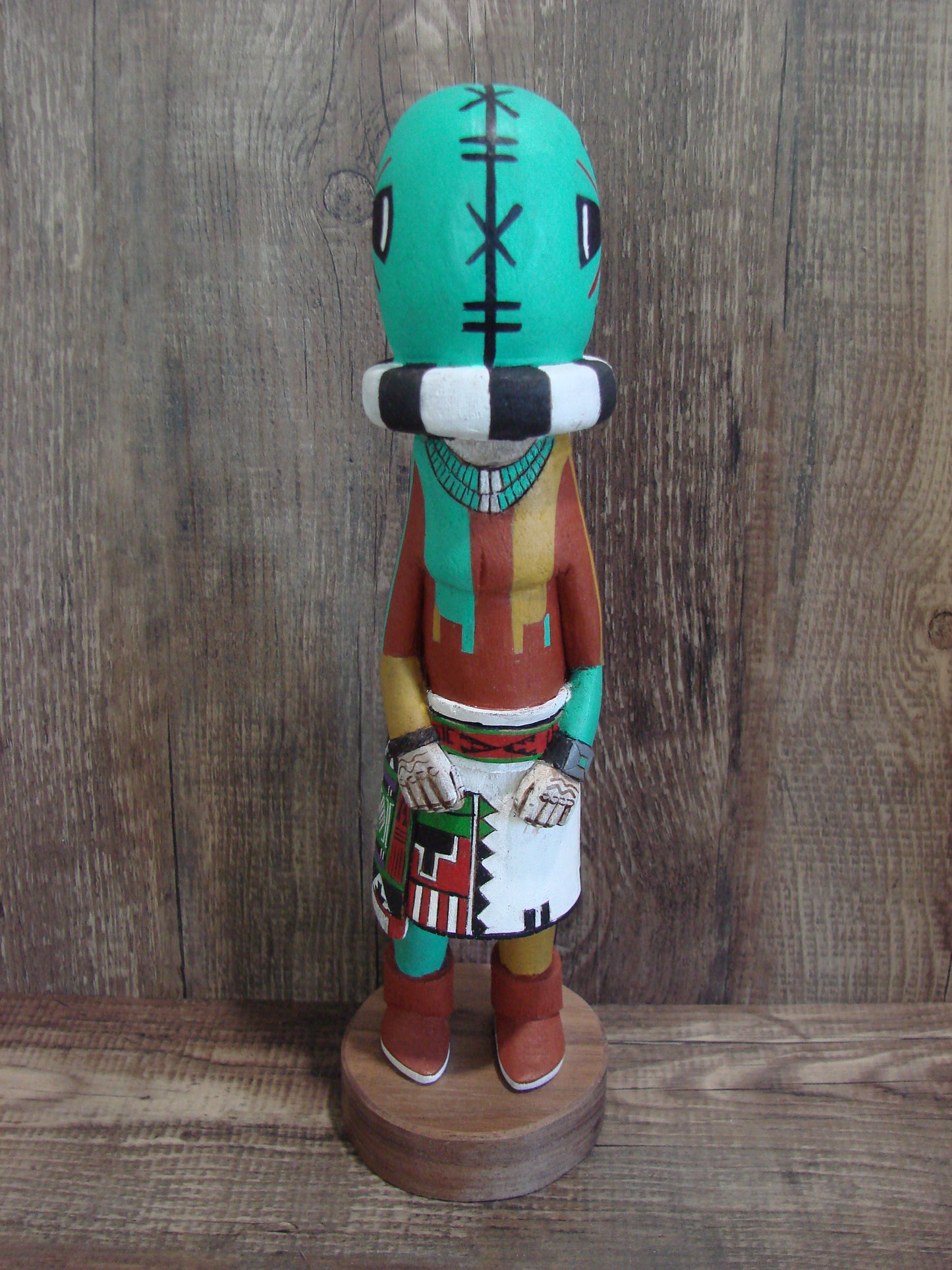 Hopi Indian Hand Carved Rattle Shalako Kachina Dancer by Wilmer Kaye