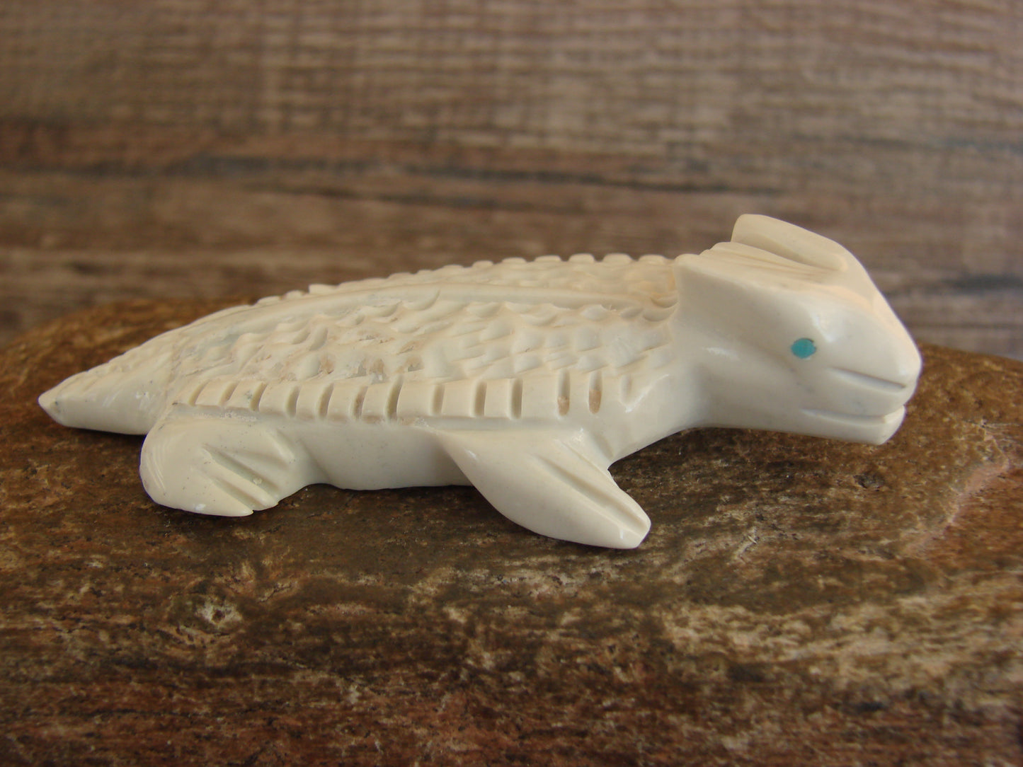 Native American Zuni Fish Rock Horned Toad Fetish - Livingston