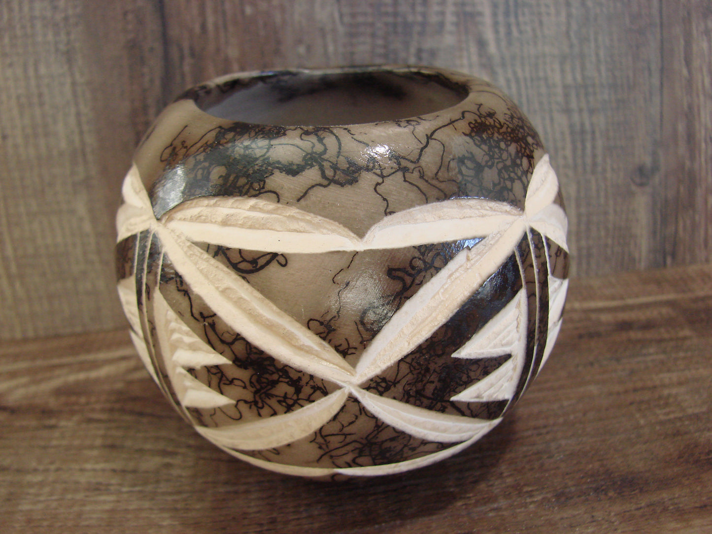 Native American Navajo Indian Horse Hair Pottery by Vail