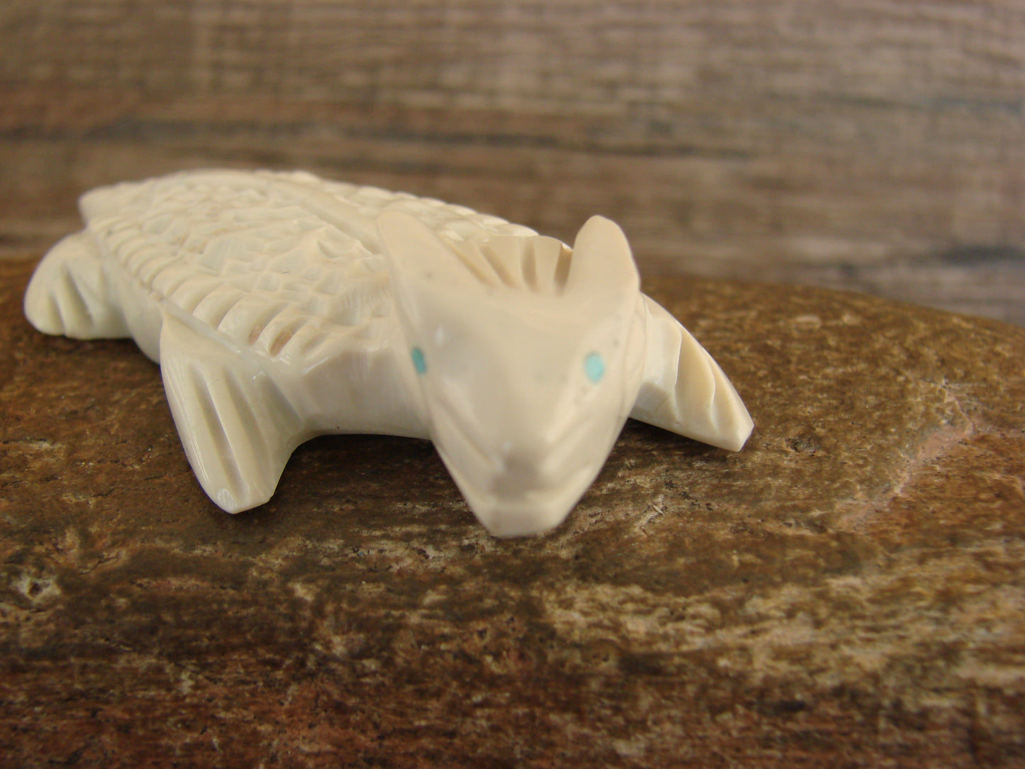 Native American Zuni Fish Rock Horned Toad Fetish - Livingston