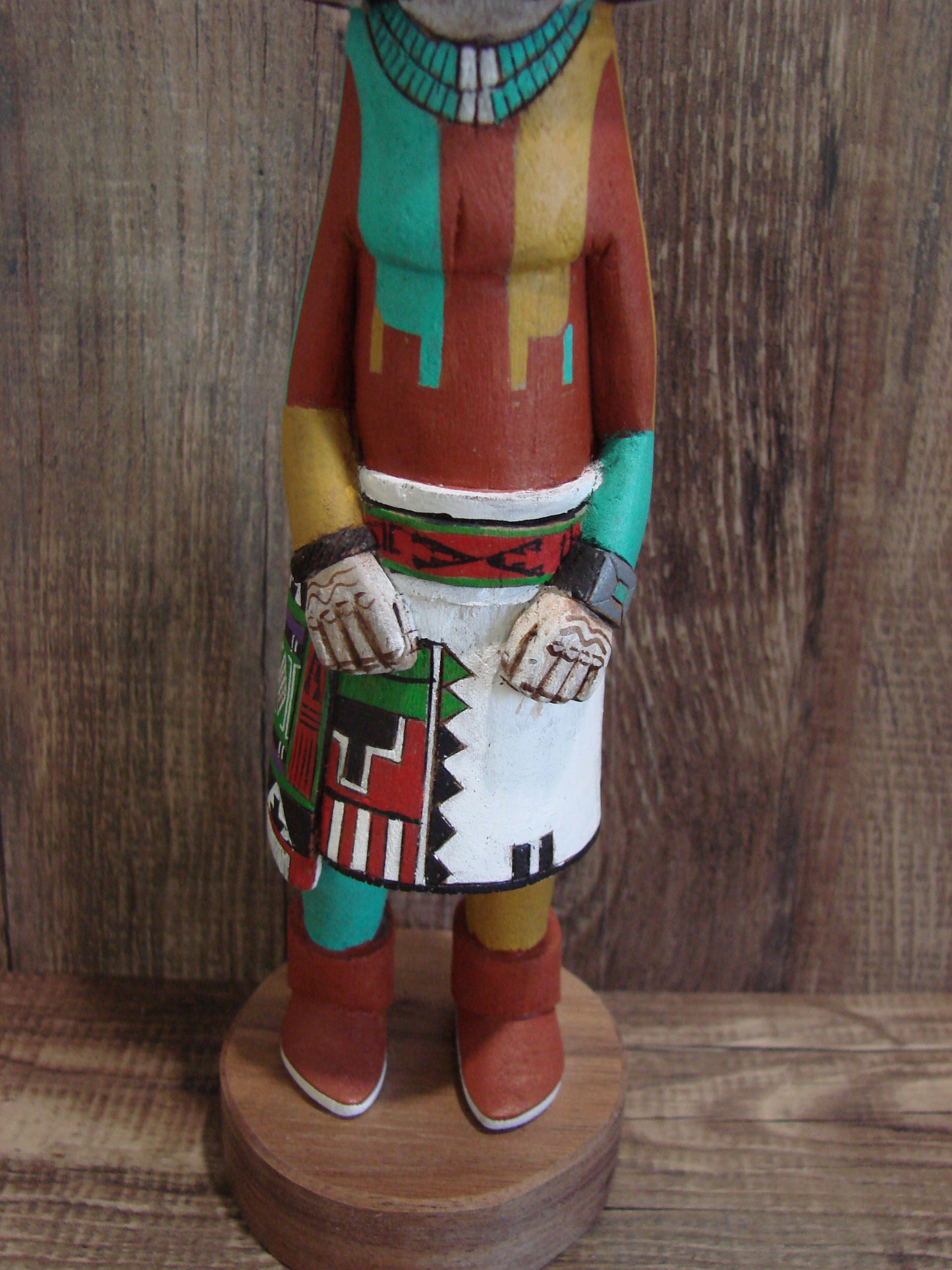 Hopi Indian Hand Carved Rattle Shalako Kachina Dancer by Wilmer Kaye
