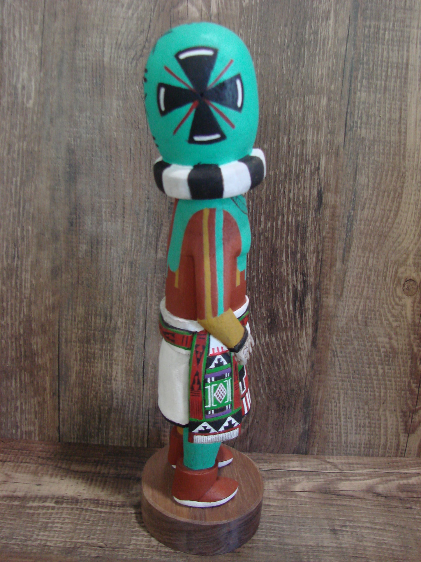 Hopi Indian Hand Carved Rattle Shalako Kachina Dancer by Wilmer Kaye