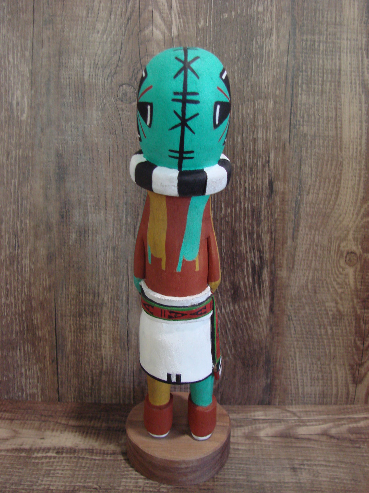Hopi Indian Hand Carved Rattle Shalako Kachina Dancer by Wilmer Kaye