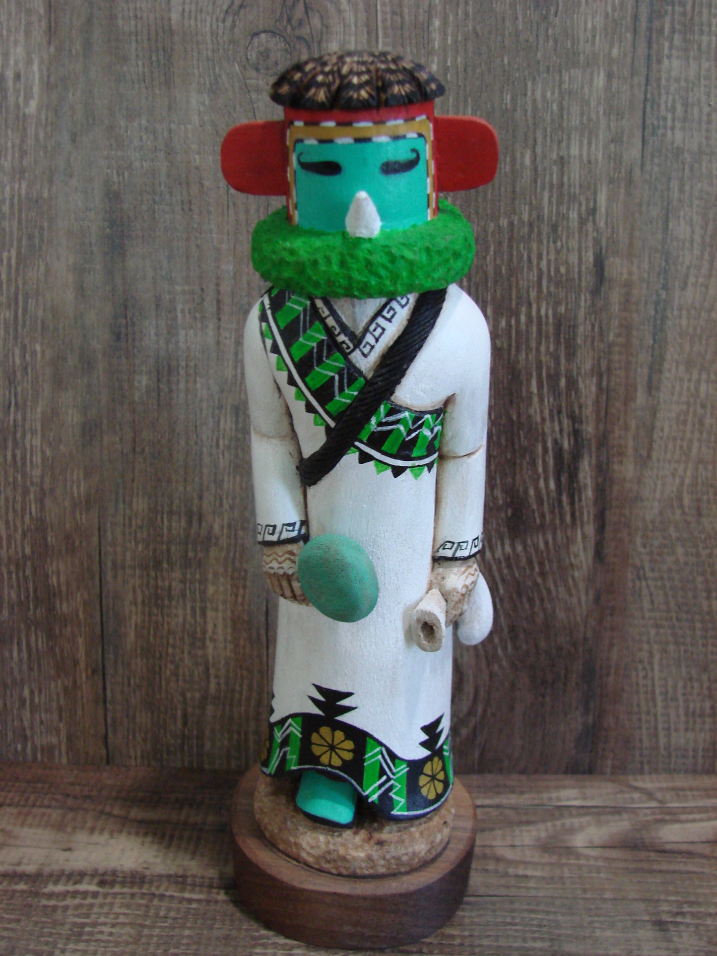 Hopi Indian Hand Carved Warrior Shalako Kachina Dancer by Wilmer Kaye