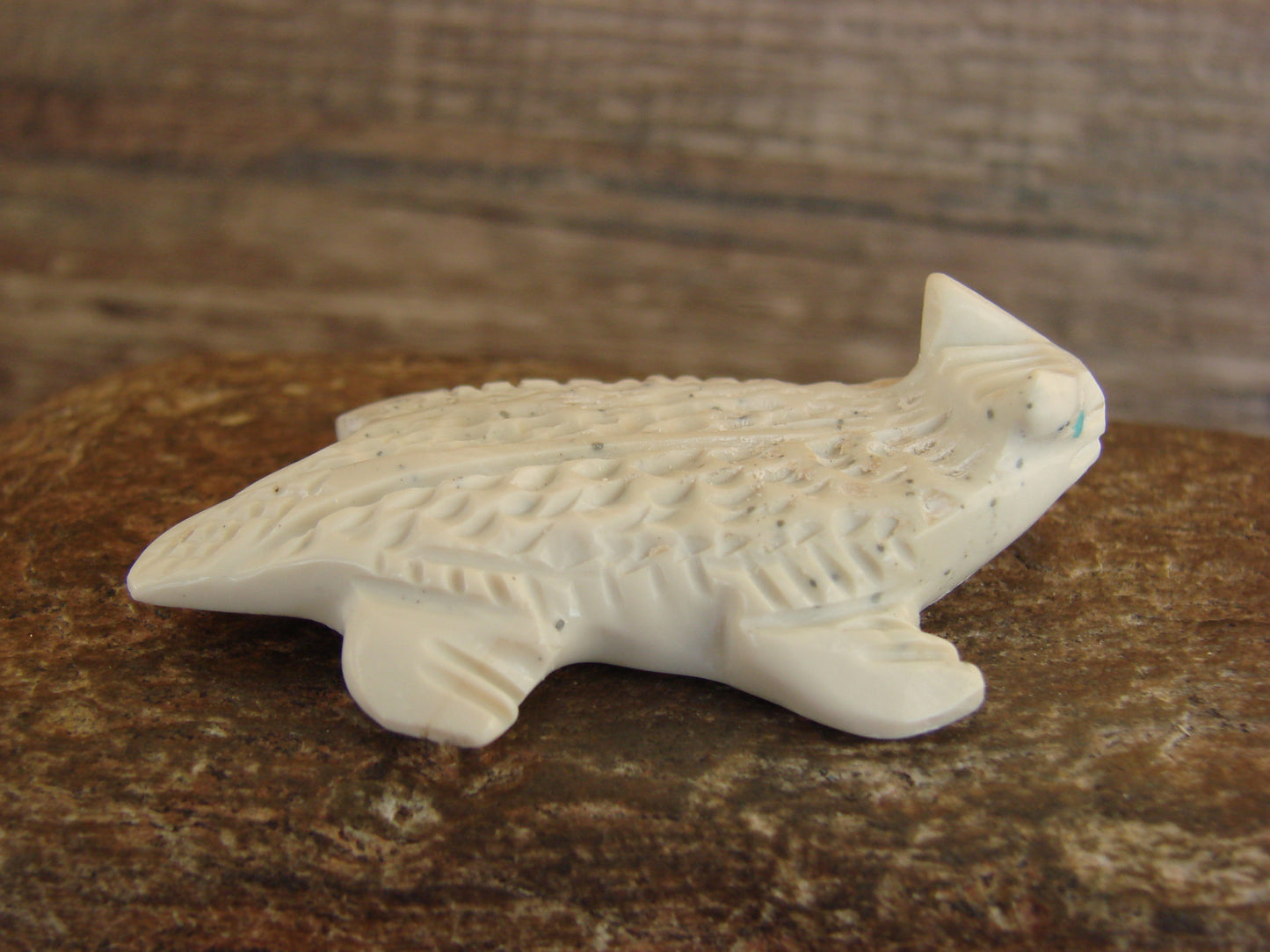 Native American Zuni Fish Rock Horned Toad Fetish - Livingston