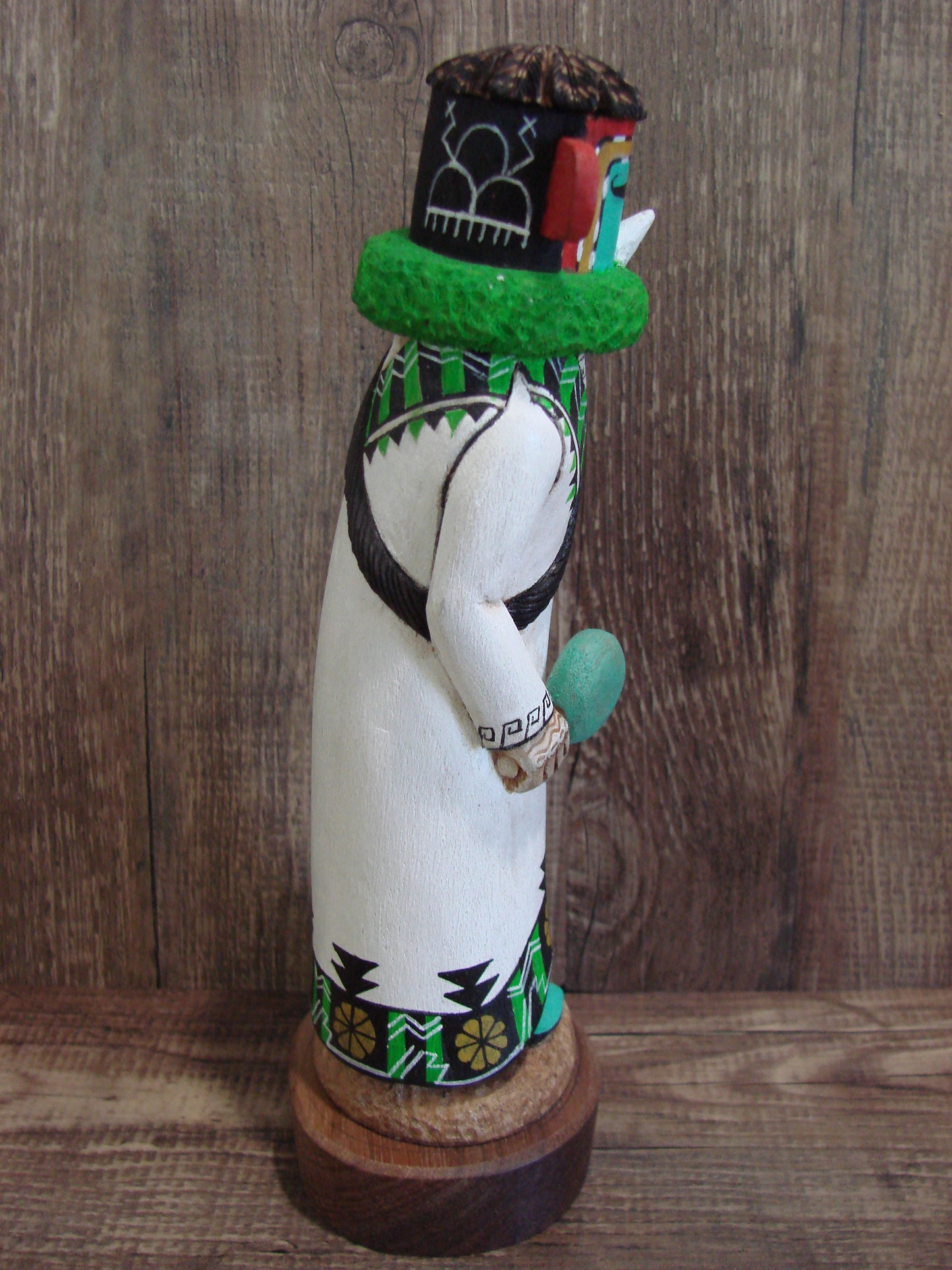 Hopi Indian Hand Carved Warrior Shalako Kachina Dancer by Wilmer Kaye