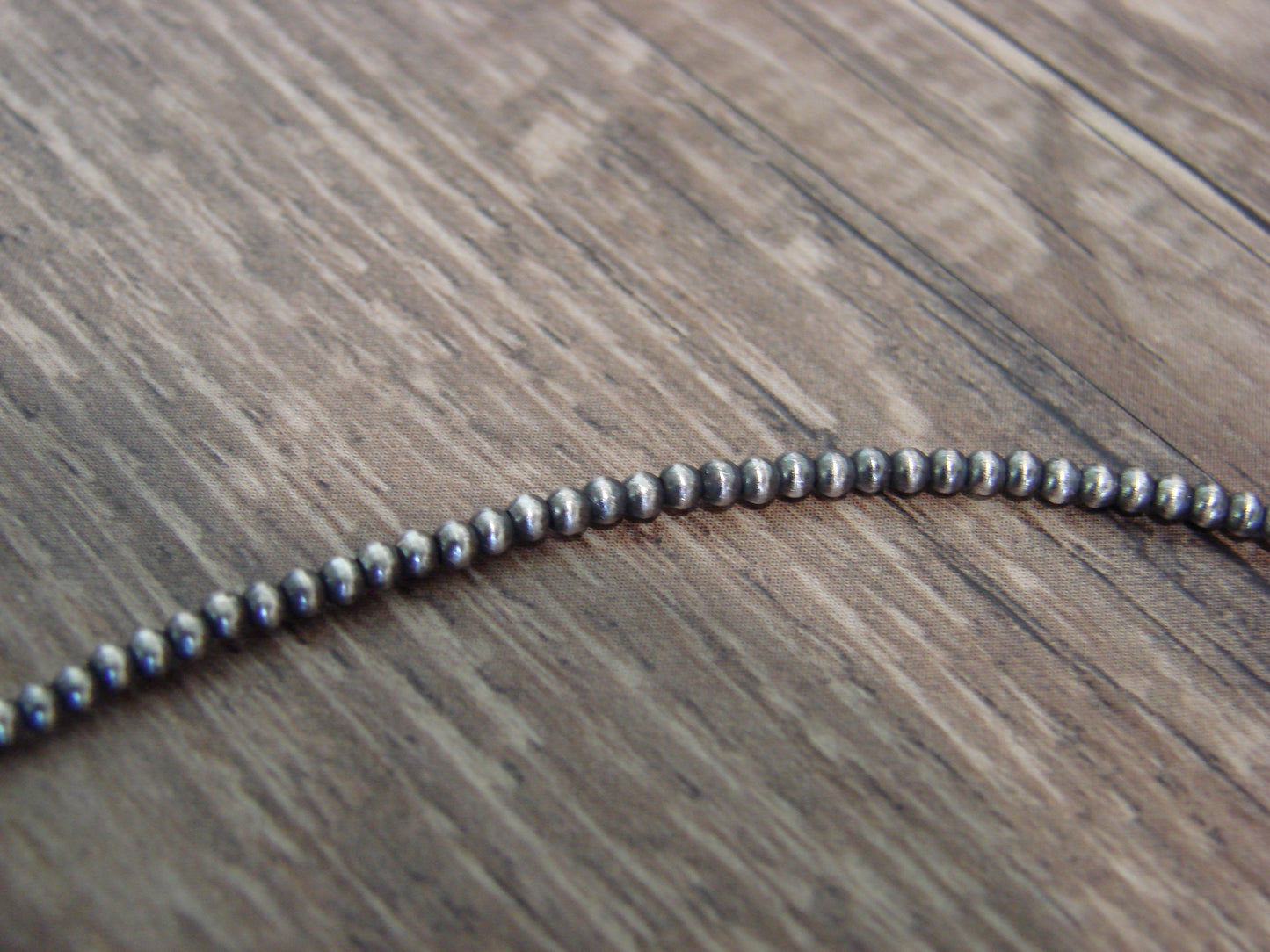Native American Sterling Silver 2mm Navajo Pearl 18" Necklace - Mariano