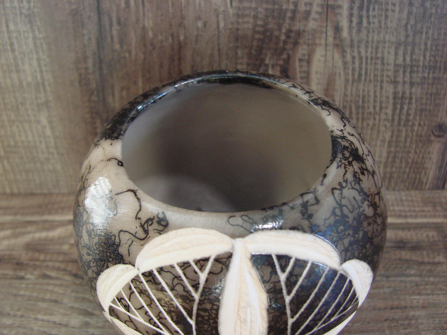 Native American Navajo Indian Horse Hair Pottery by Vail