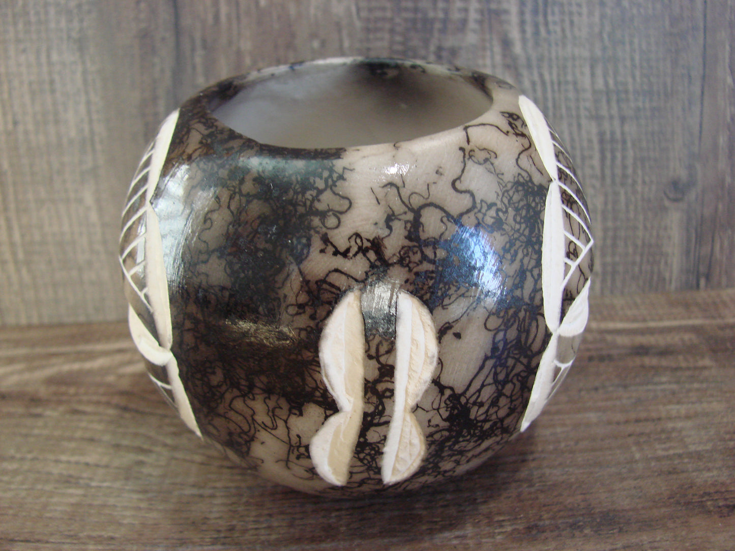 Native American Navajo Indian Horse Hair Pottery by Vail