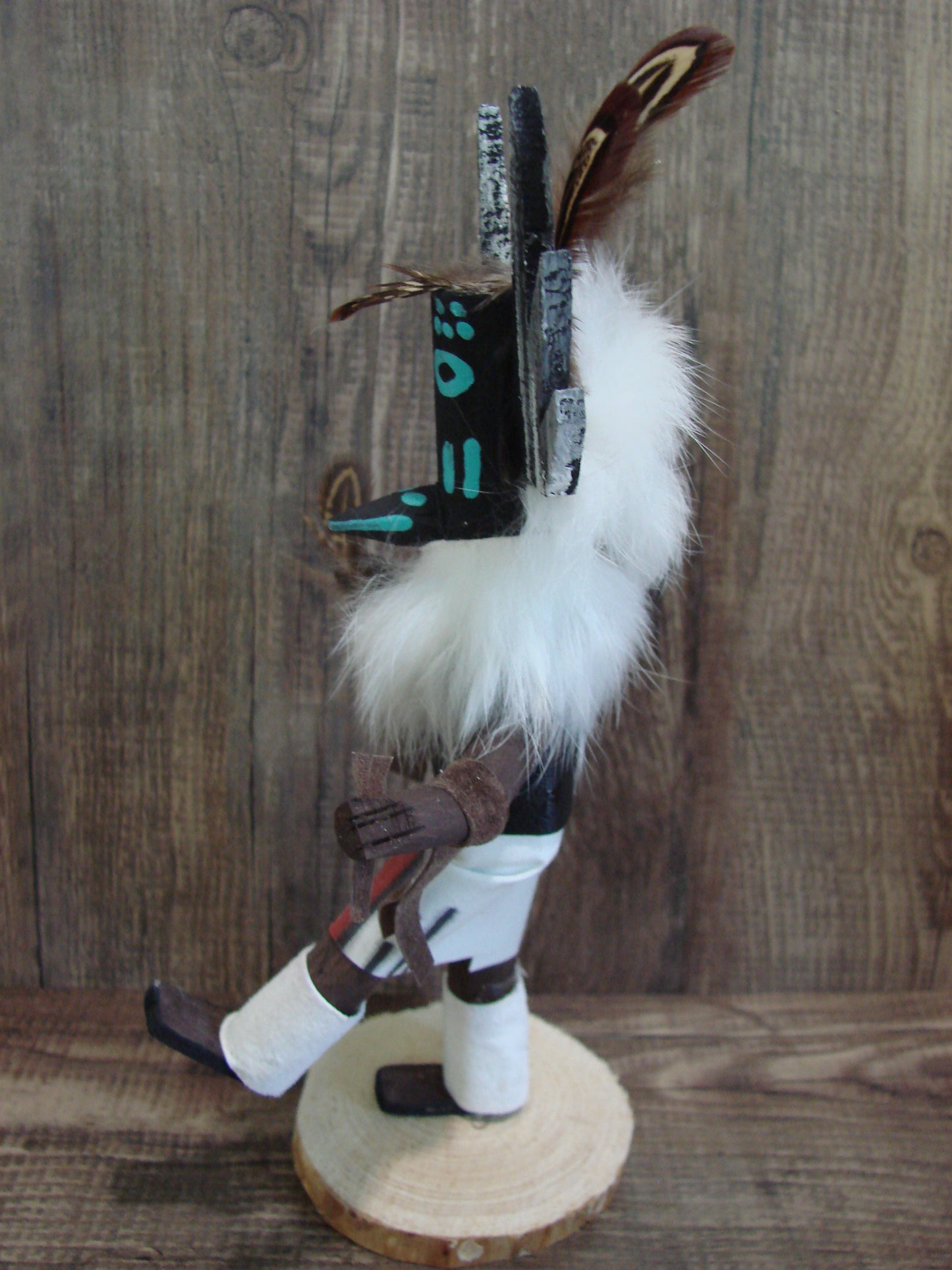 Native American Crow Kachina Dancer Signed E.W.
