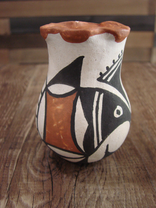 Small Native American Acoma Hand Made Clay Pottery by Leno