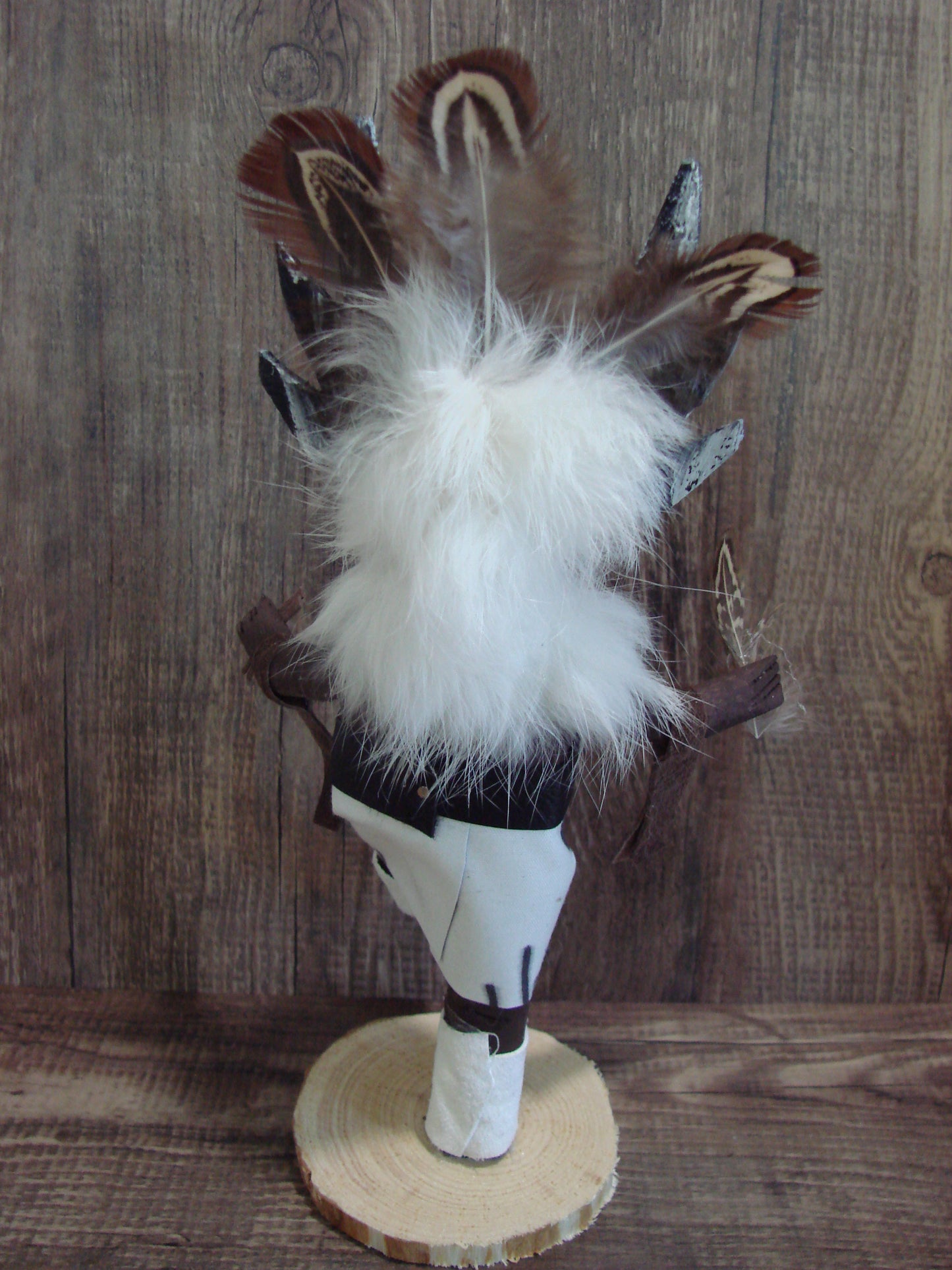 Native American Crow Kachina Dancer Signed E.W.