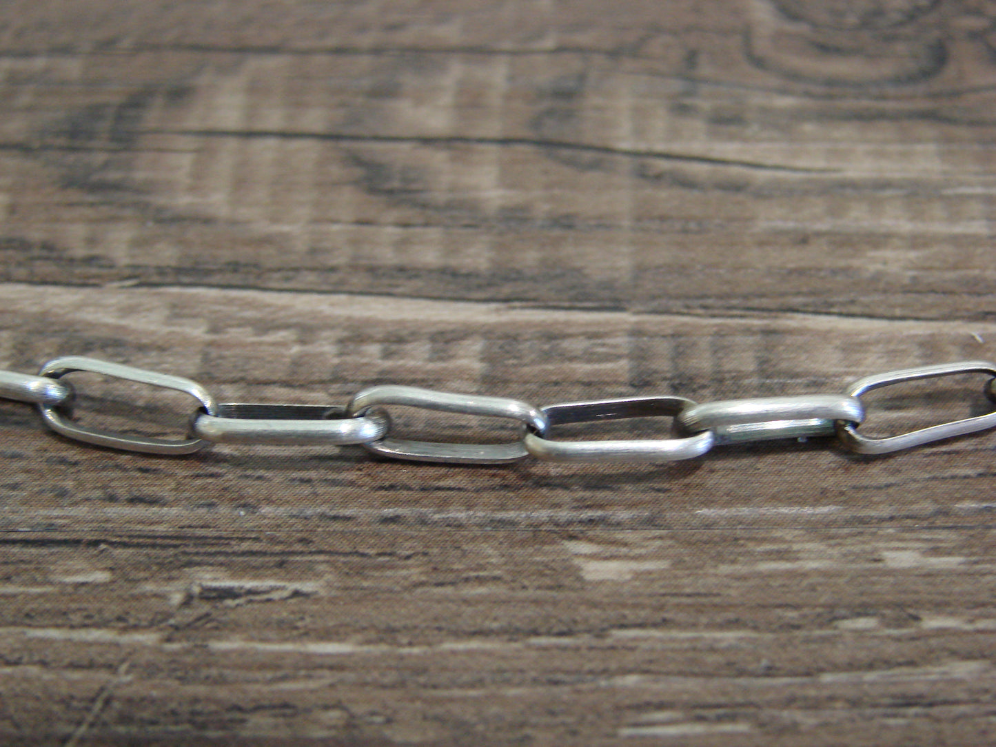 Native American Sterling Silver 20" Link Chain Link Necklace - Yazzie