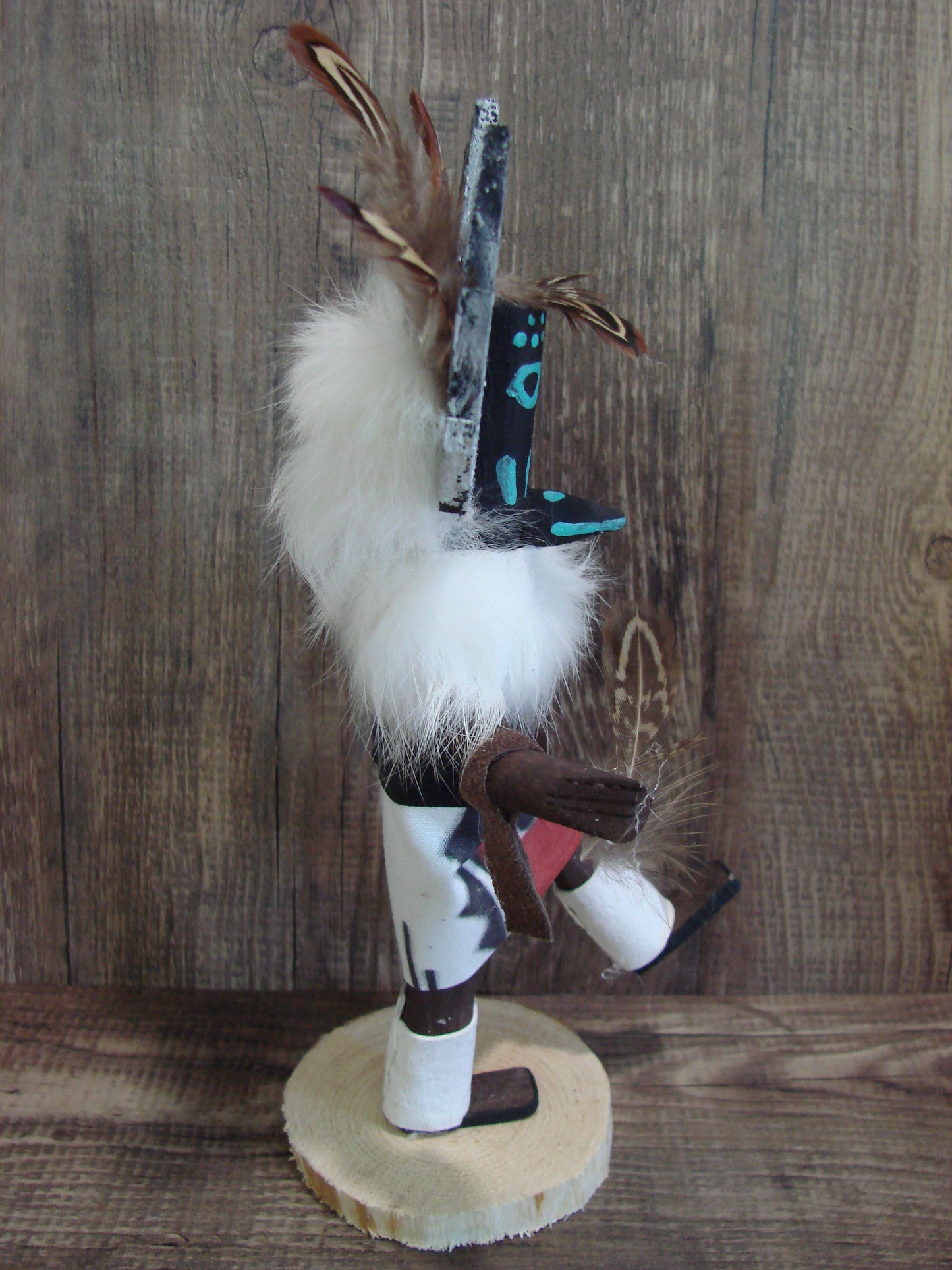 Native American Crow Kachina Dancer Signed E.W.