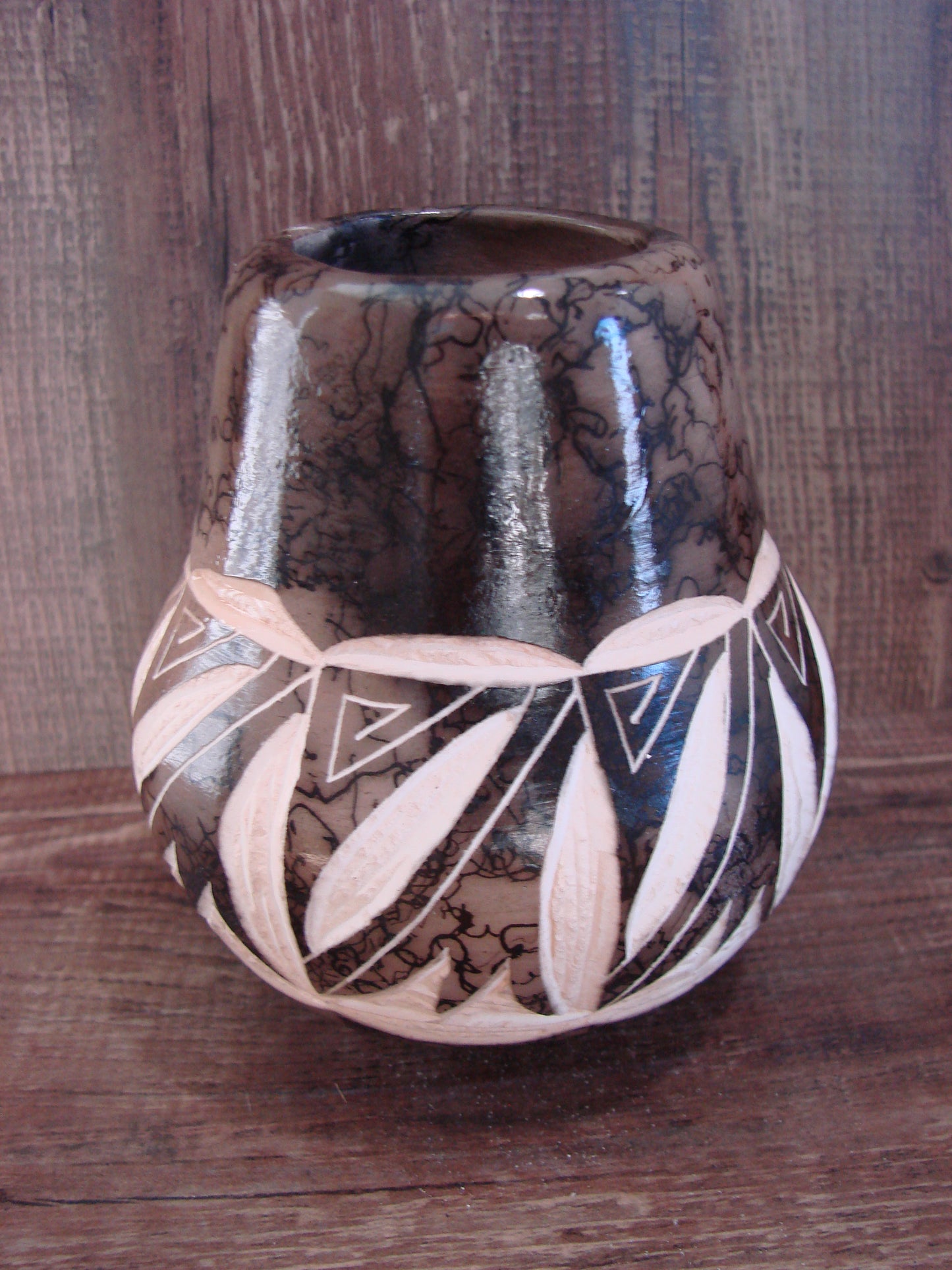 Native American Navajo Indian Horse Hair Pottery by Vail