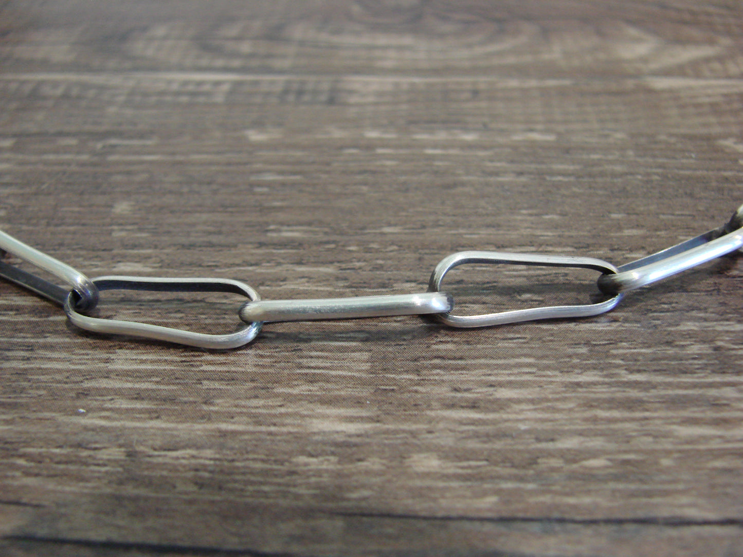 Native American Sterling Silver 24" Link Chain Link Necklace - Yazzie