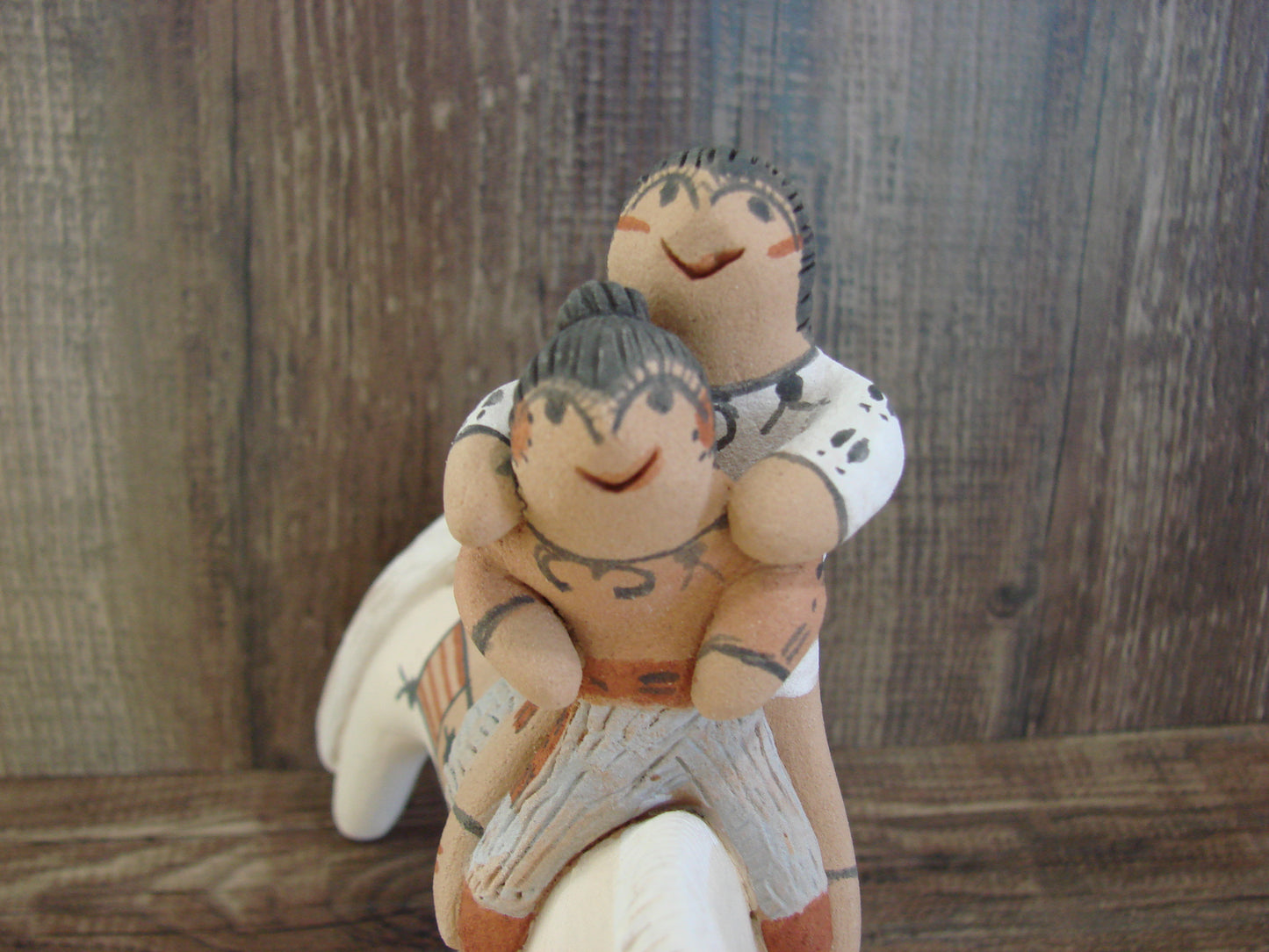 Native American Jemez Clay Hand Sculpted Horse Pottery Signed Fragua