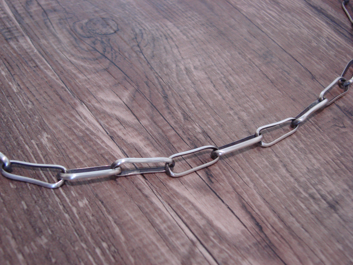 Native American Sterling Silver 24" Link Chain Link Necklace - Yazzie