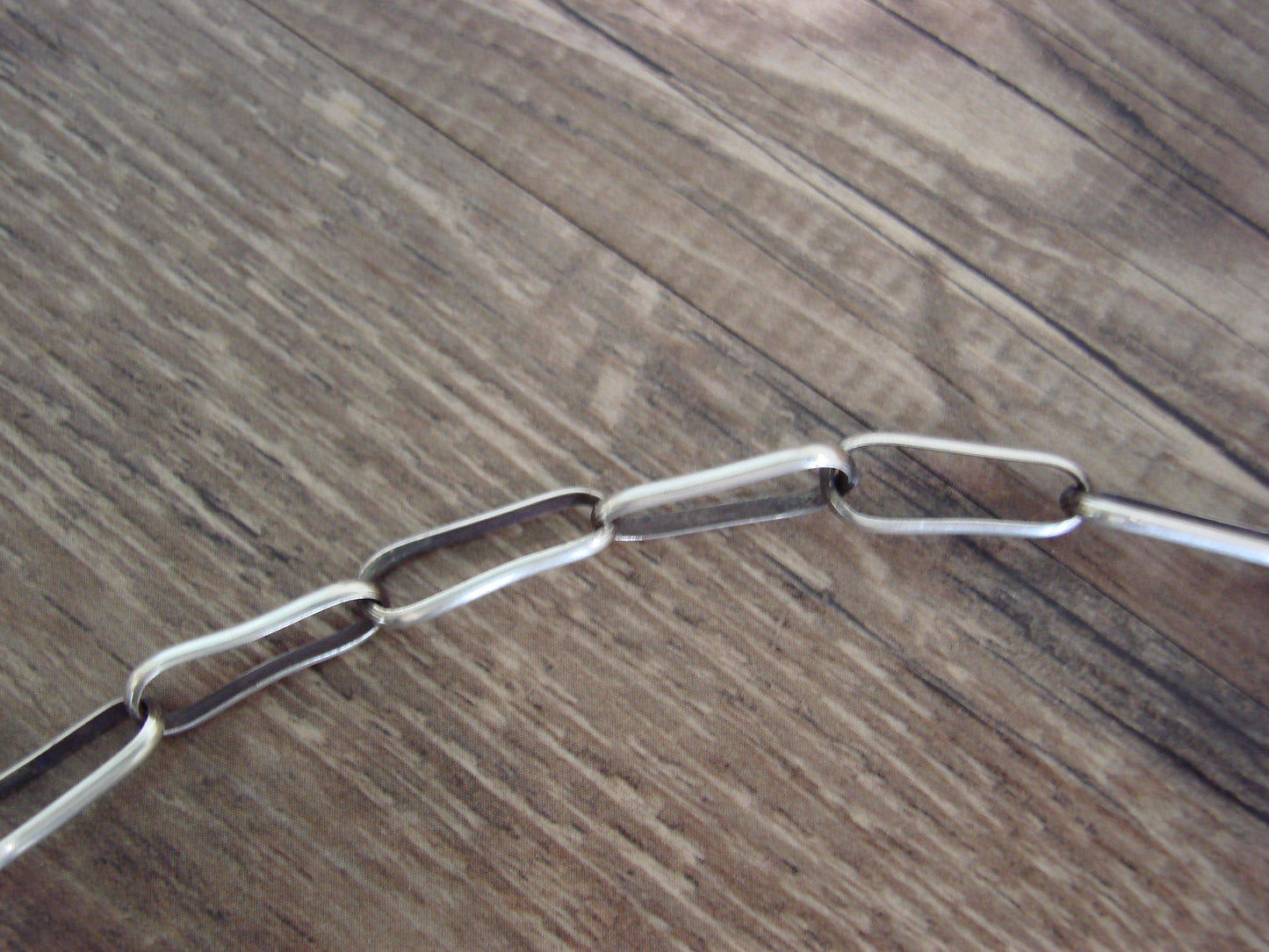 Native American Sterling Silver 24" Link Chain Link Necklace - Yazzie