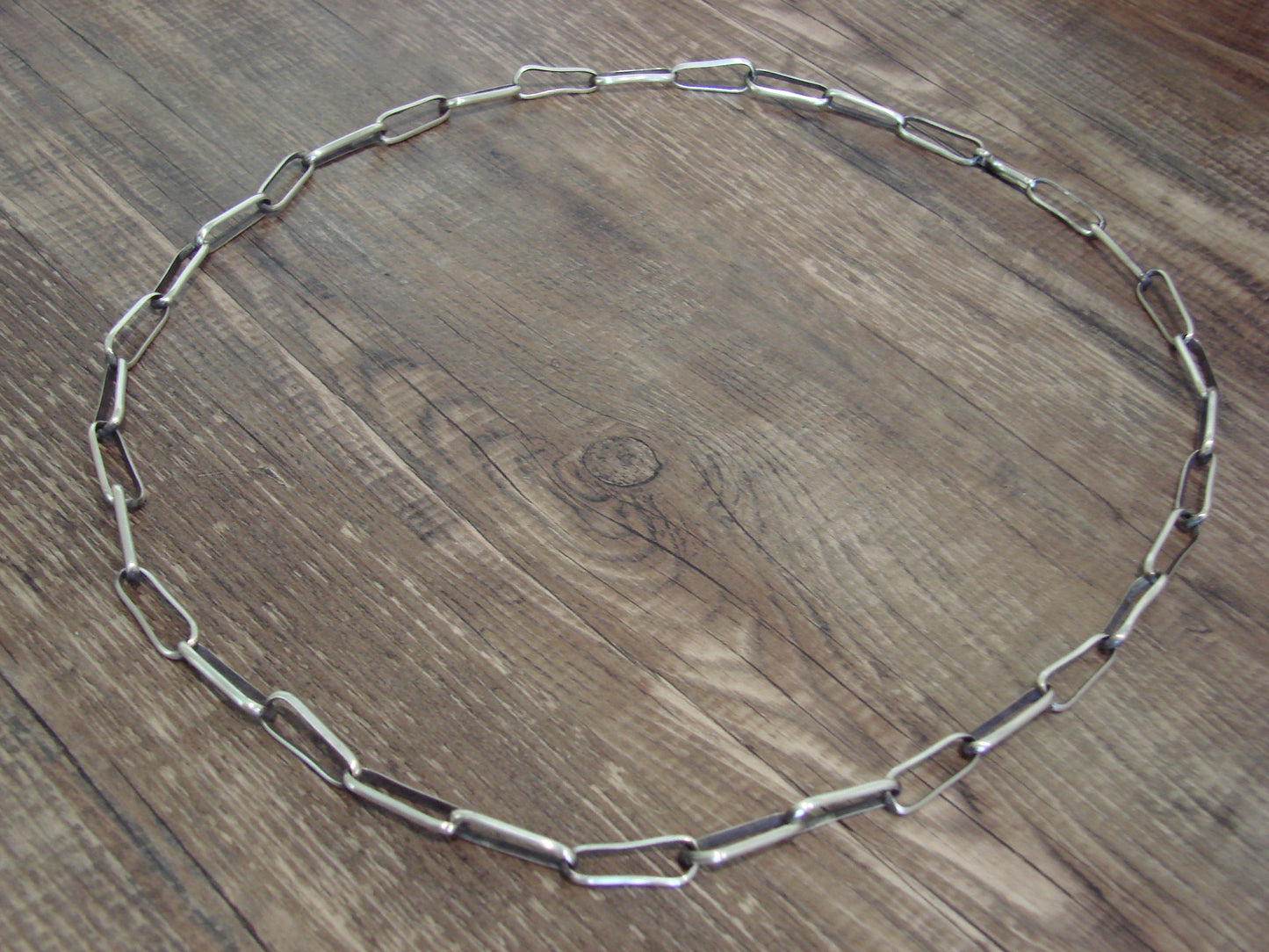 Native American Sterling Silver 24" Link Chain Link Necklace - Yazzie