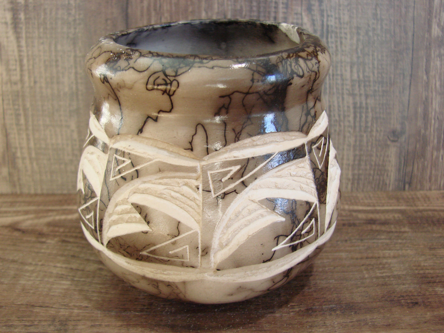 Native American Navajo Indian Horse Hair Pottery by Vail