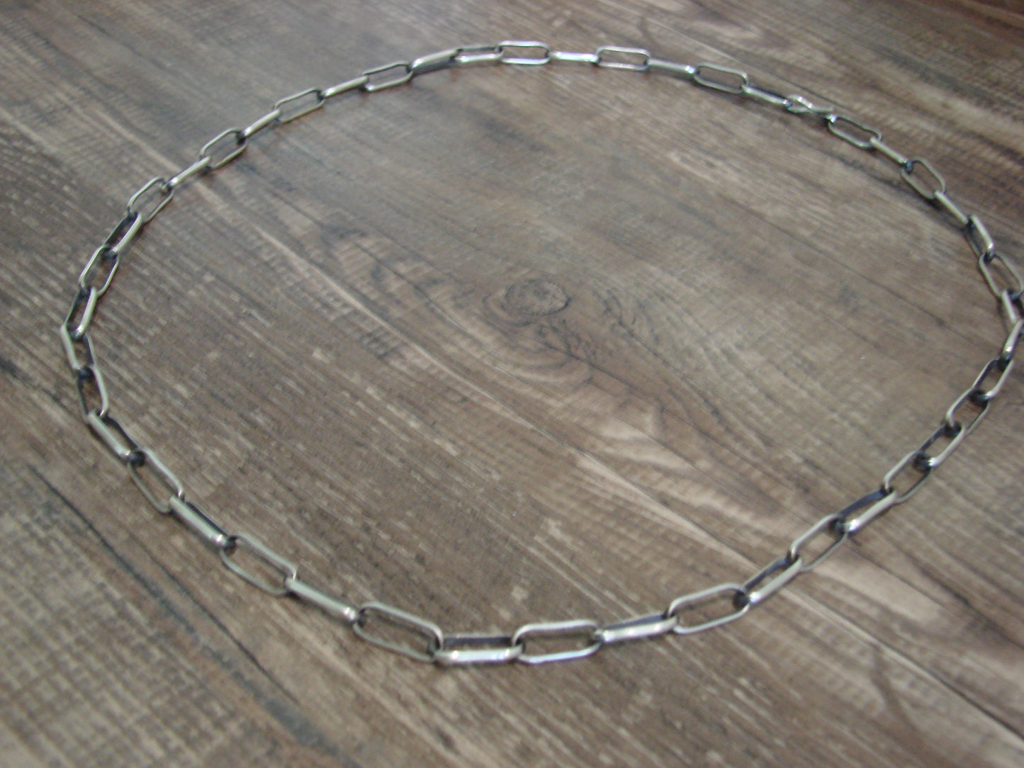 Native American Sterling Silver 24" Link Chain Link Necklace - Yazzie