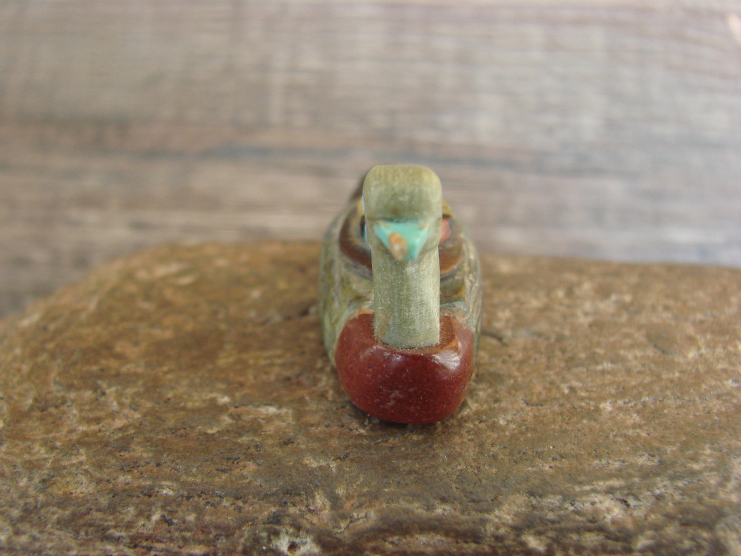 Native American Zuni Hand Carved Duck Fetish - Boone