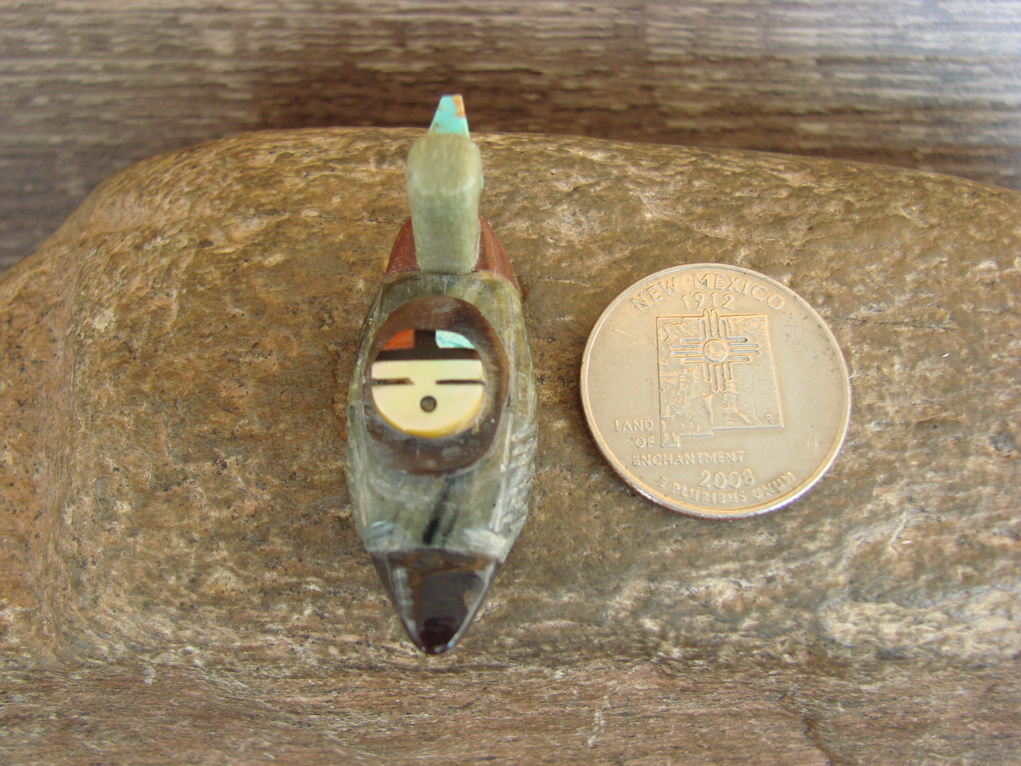 Native American Zuni Hand Carved Duck Fetish - Boone