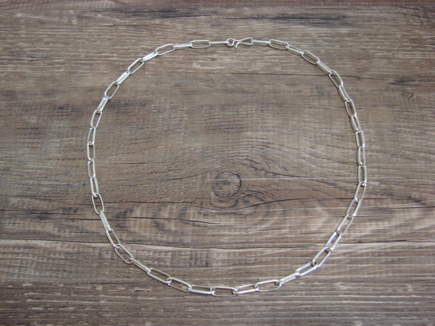 Native American Sterling Silver 16" Link Chain Link Necklace - Yazzie