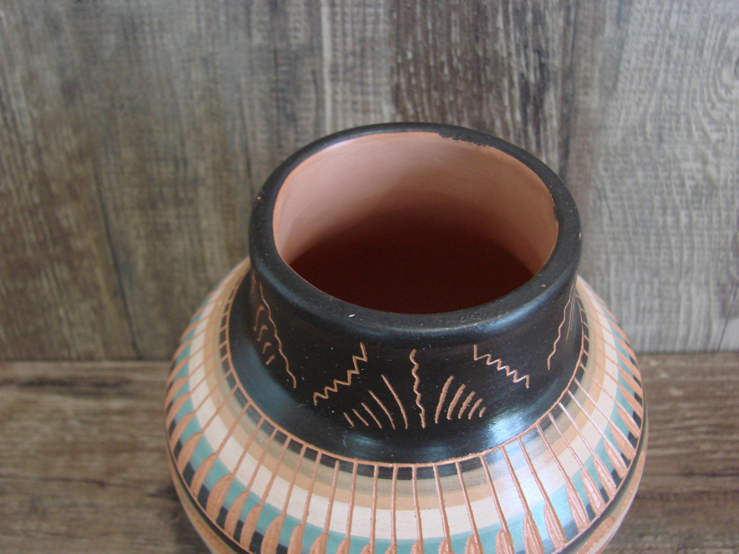 Native American Hand Etched & Hand Painted Pottery - Gilmore