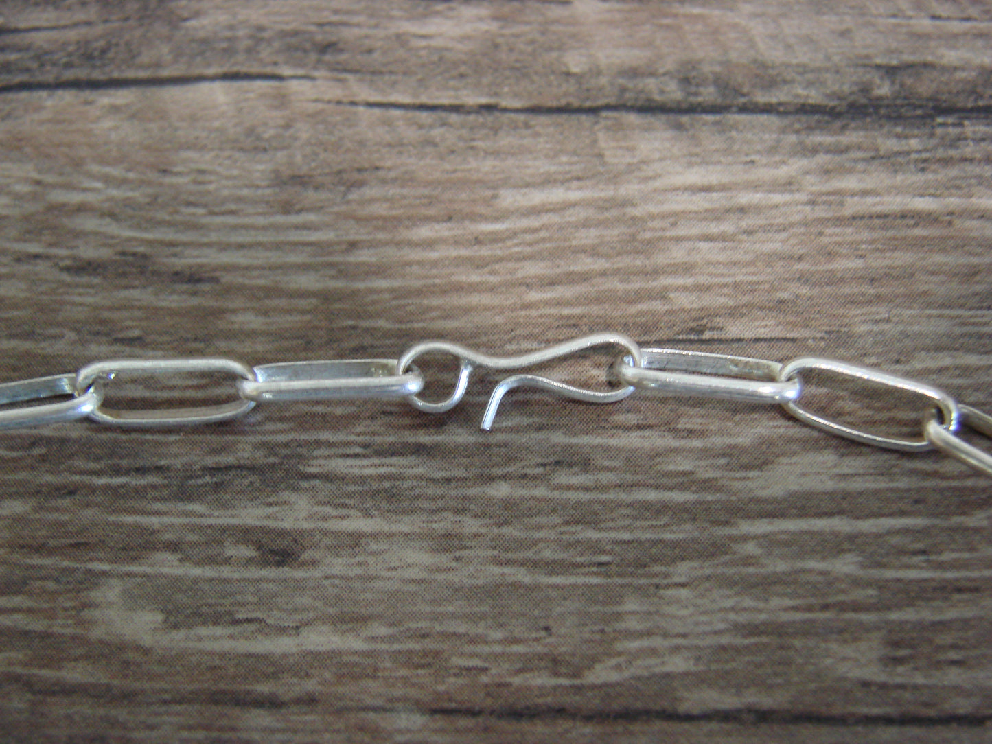 Native American Sterling Silver 16" Link Chain Link Necklace - Yazzie