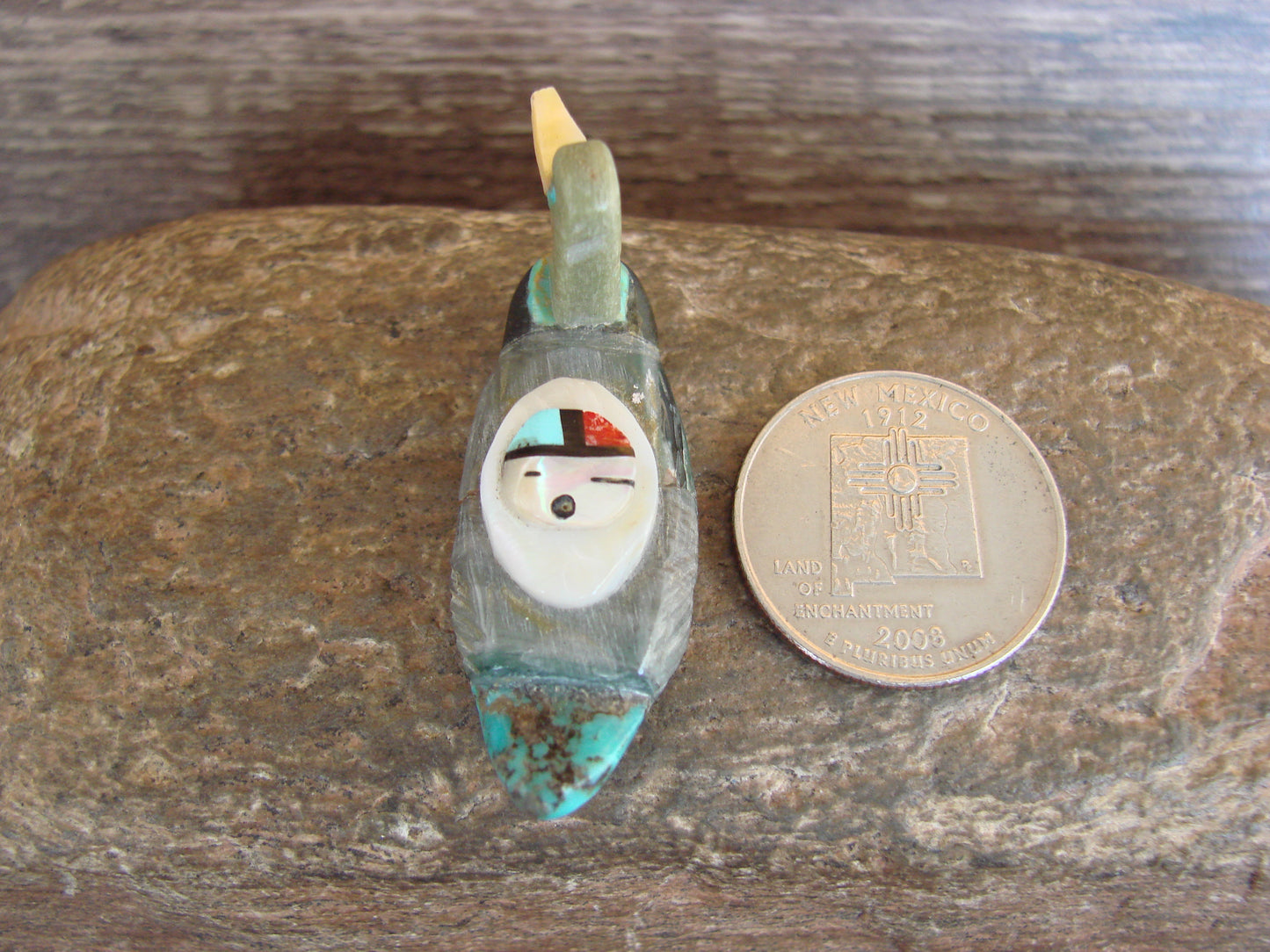 Native American Zuni Hand Carved Duck Fetish - Boone