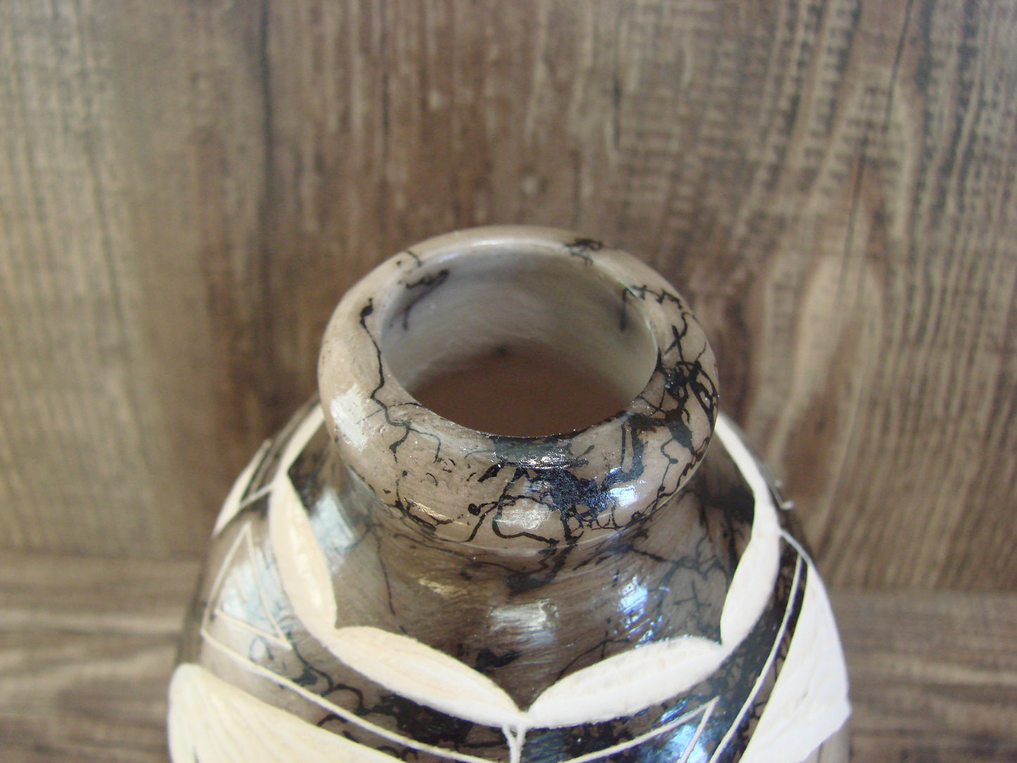 Native American Navajo Indian Horse Hair Pottery by Vail