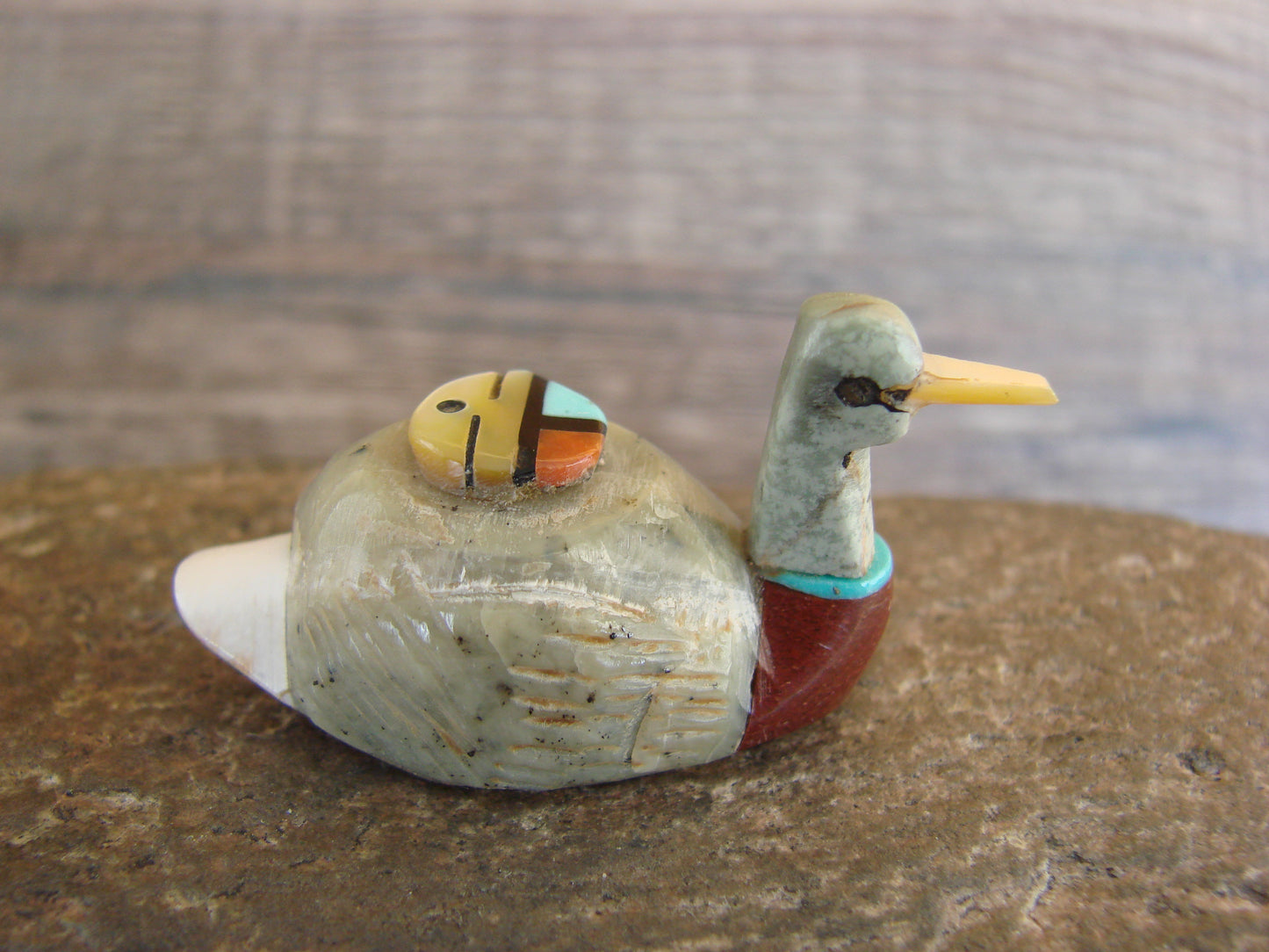 Native American Zuni Hand Carved Duck Fetish - Boone