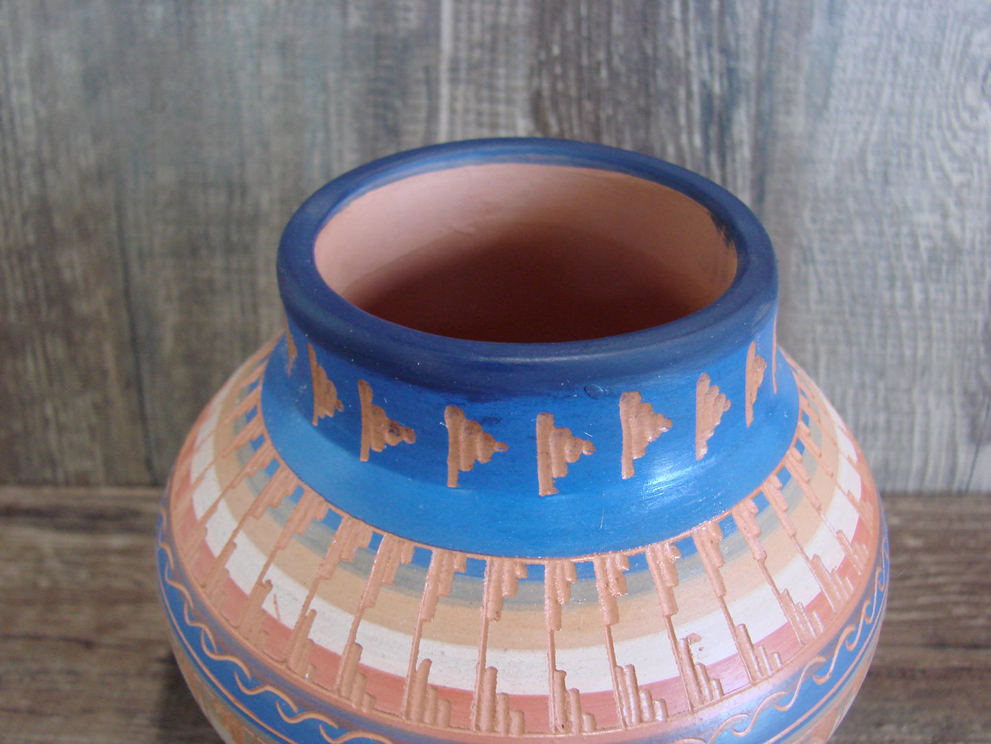 Native American Hand Etched & Hand Painted Pottery - Gilmore