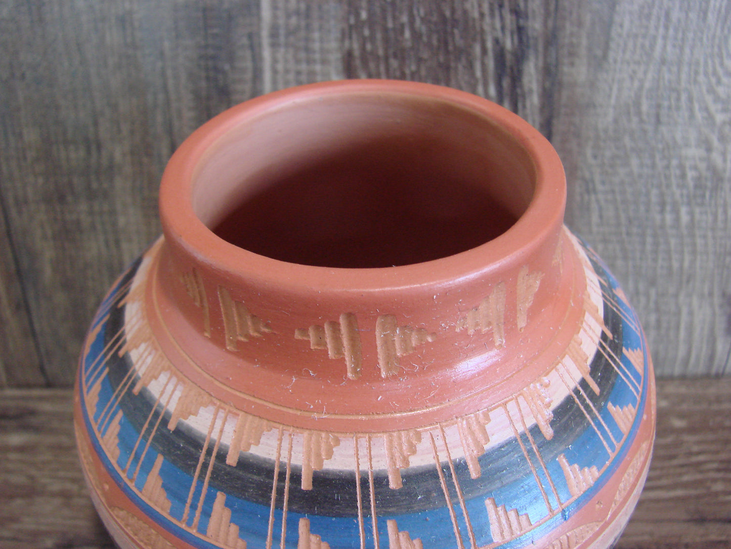 Native American Hand Etched & Hand Painted Pottery - Gilmore